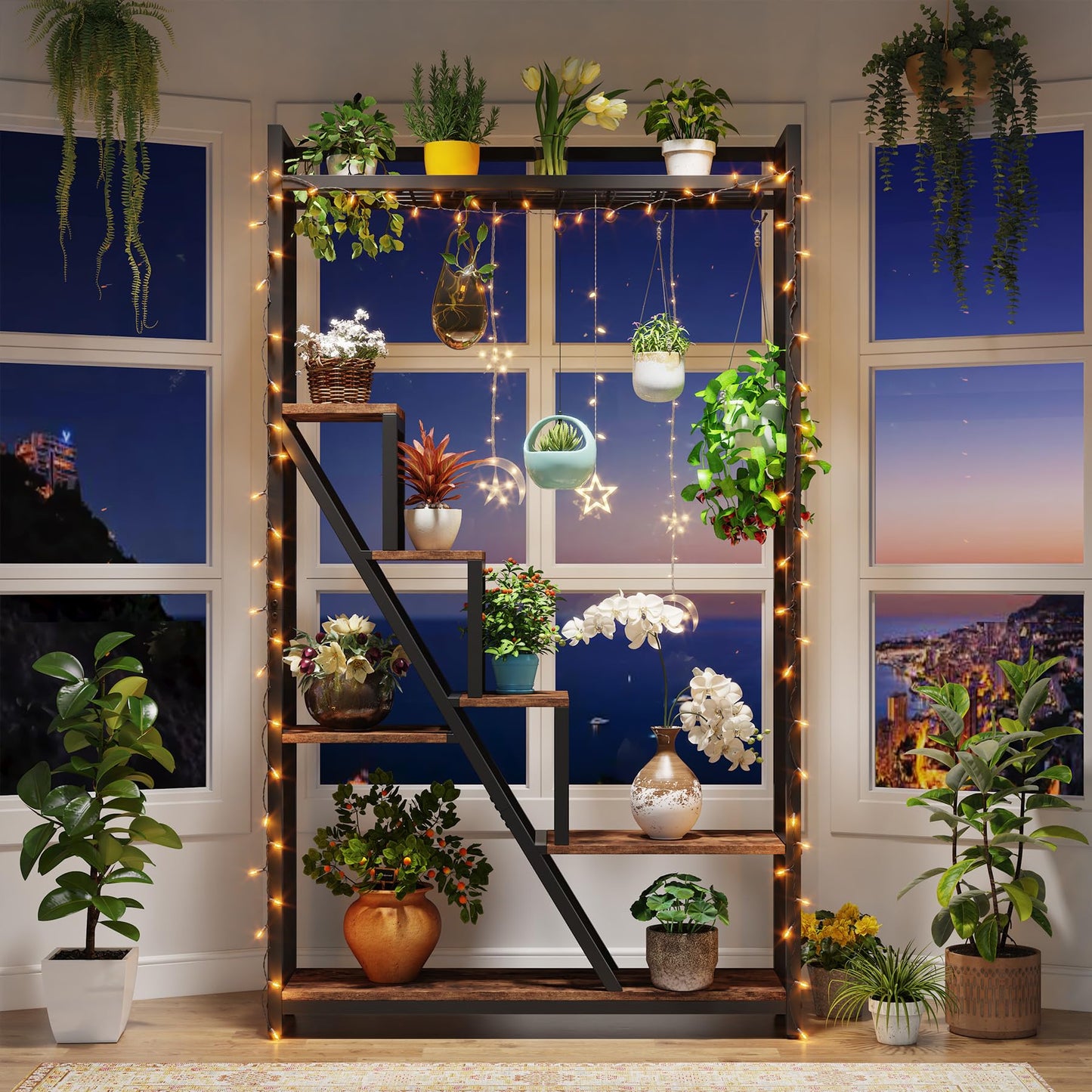 7-Tier Large Plant Rack for Indoor, Garden, Balcony, Living Room
