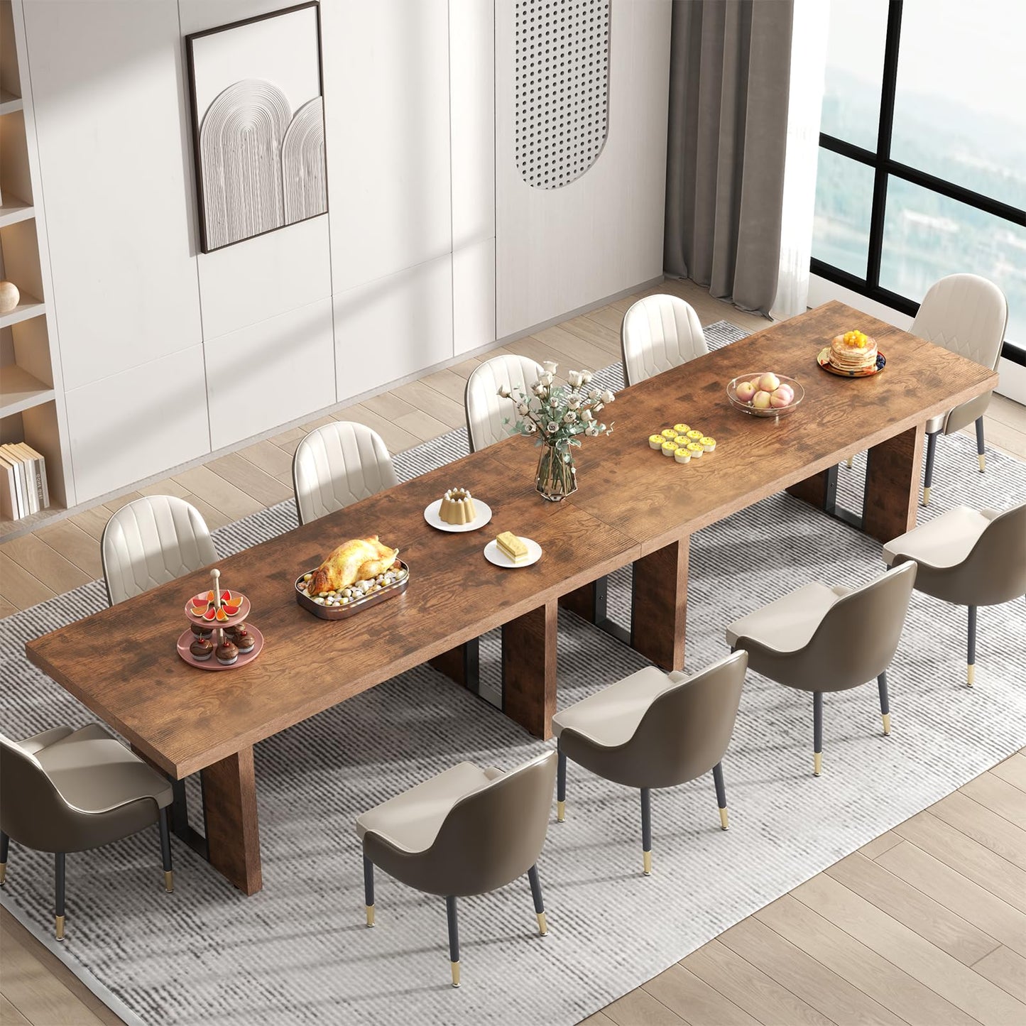 Spacious Dining Table for 6-8 People