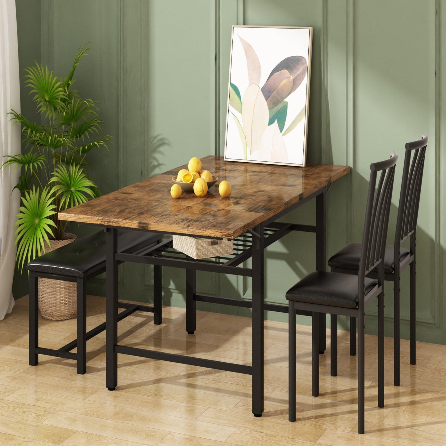 Rustic Brown Dining Table
