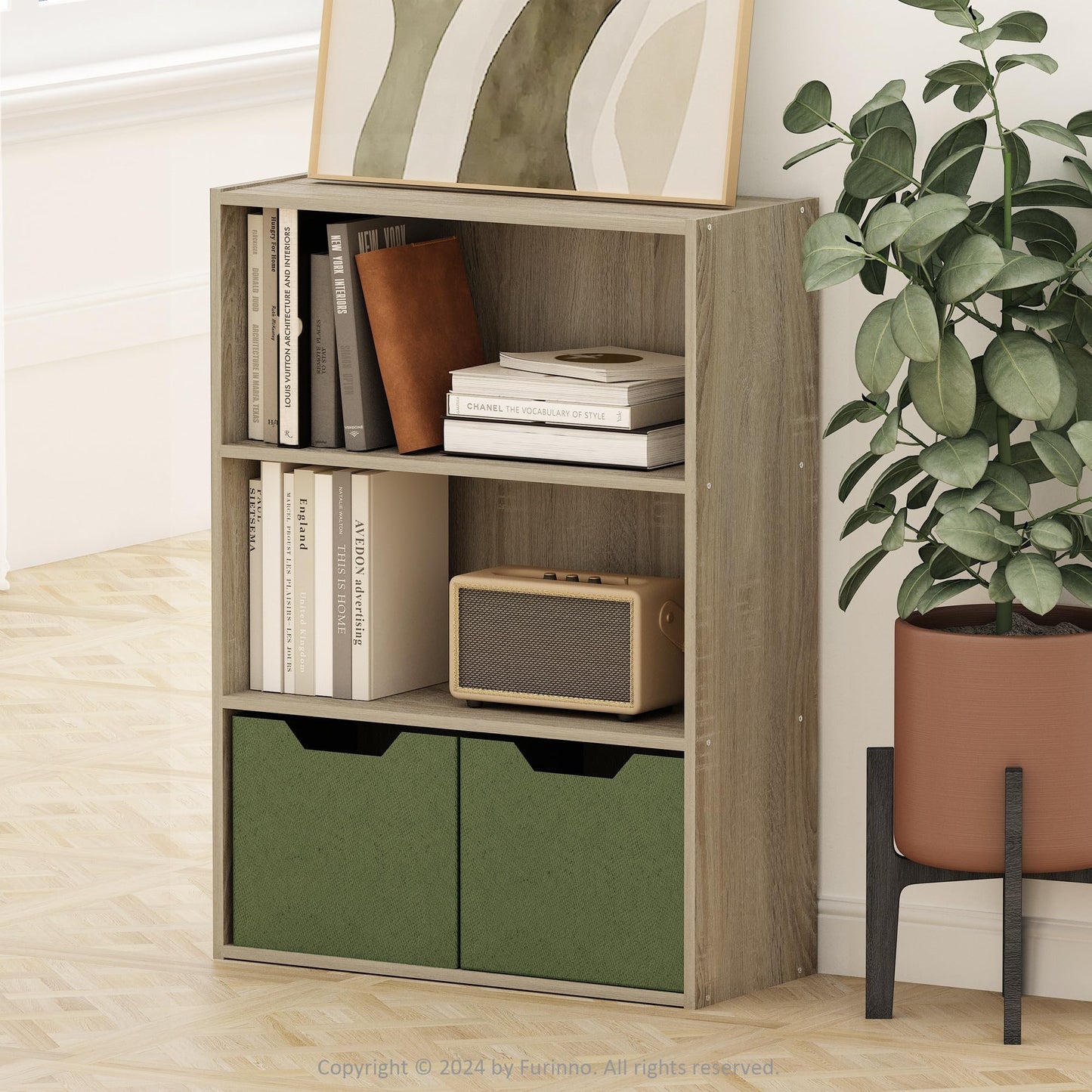 Sonoma 3-Tier Open Shelf Bookcase