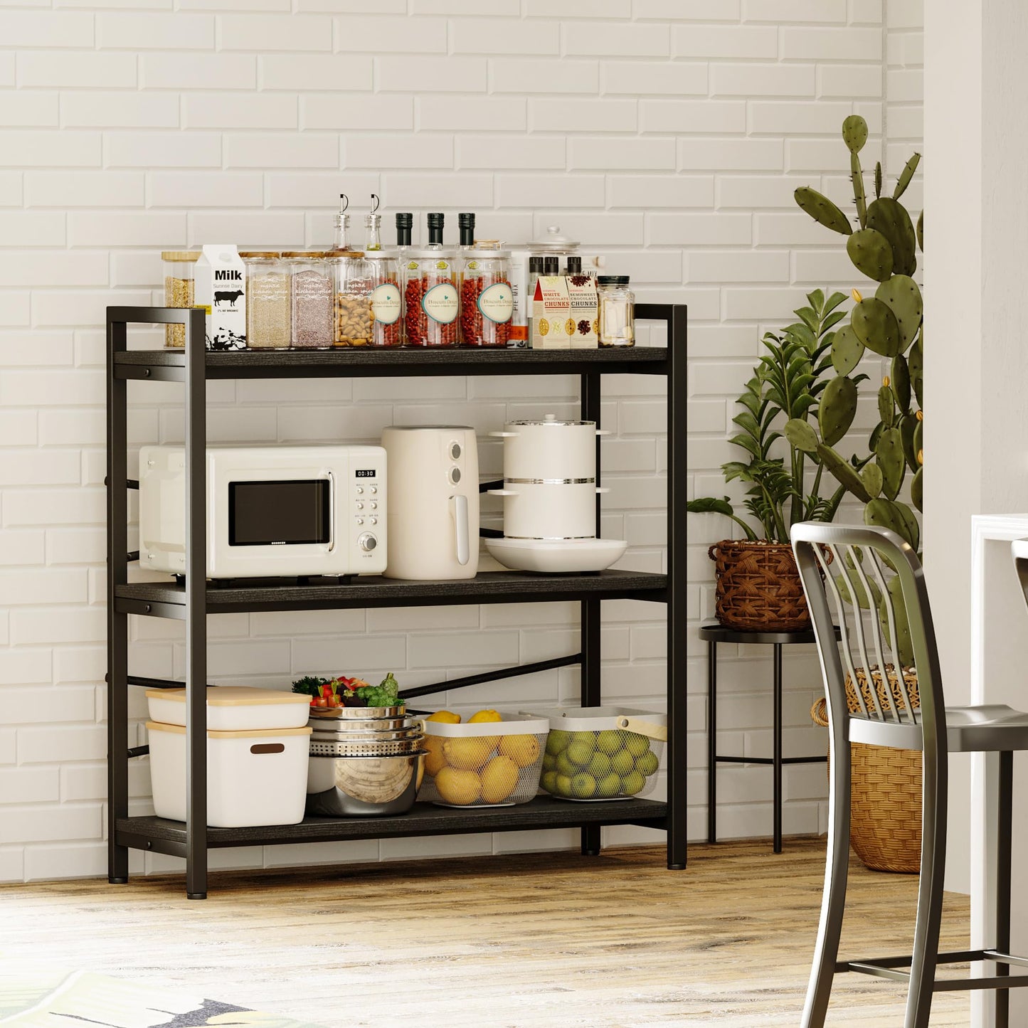 Black 3 Tier Bookshelf