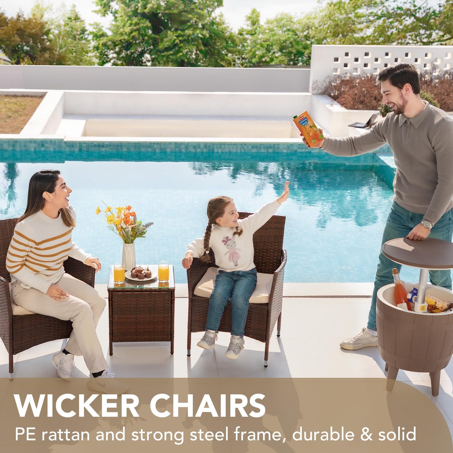 3 Pieces Patio Porch Furniture Sets