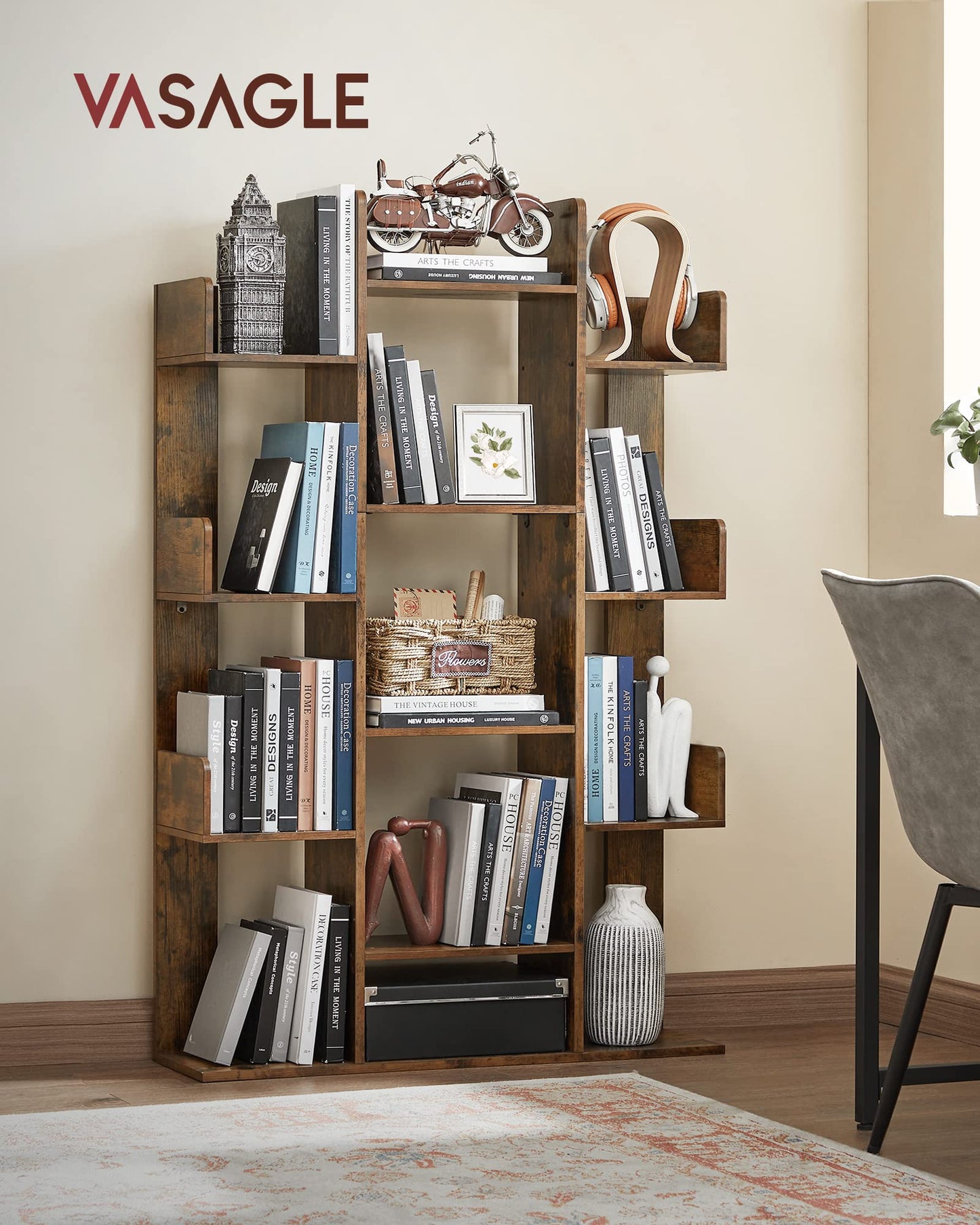 Rustic Brown Bookshelf