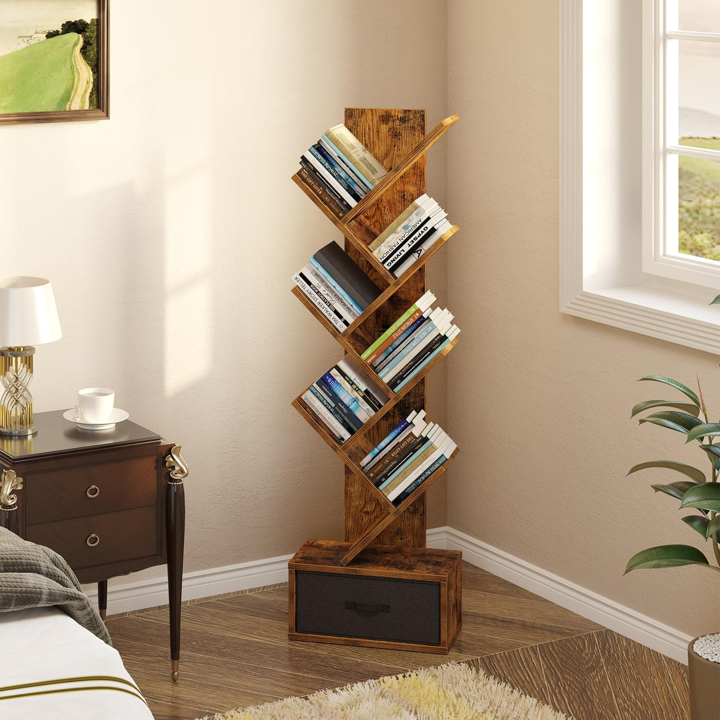 Rustic Brown Bookshelf