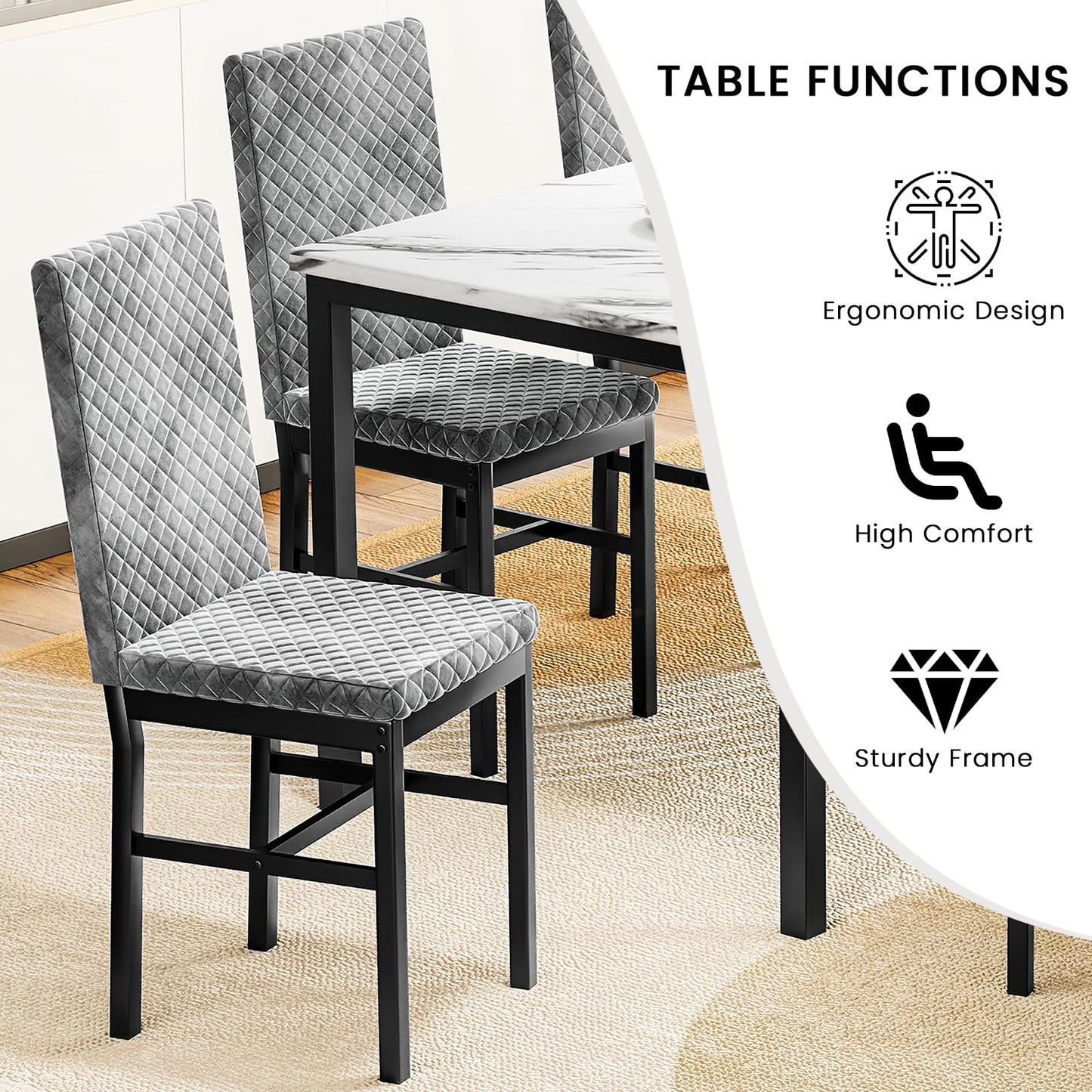 Grey Dining Table Set