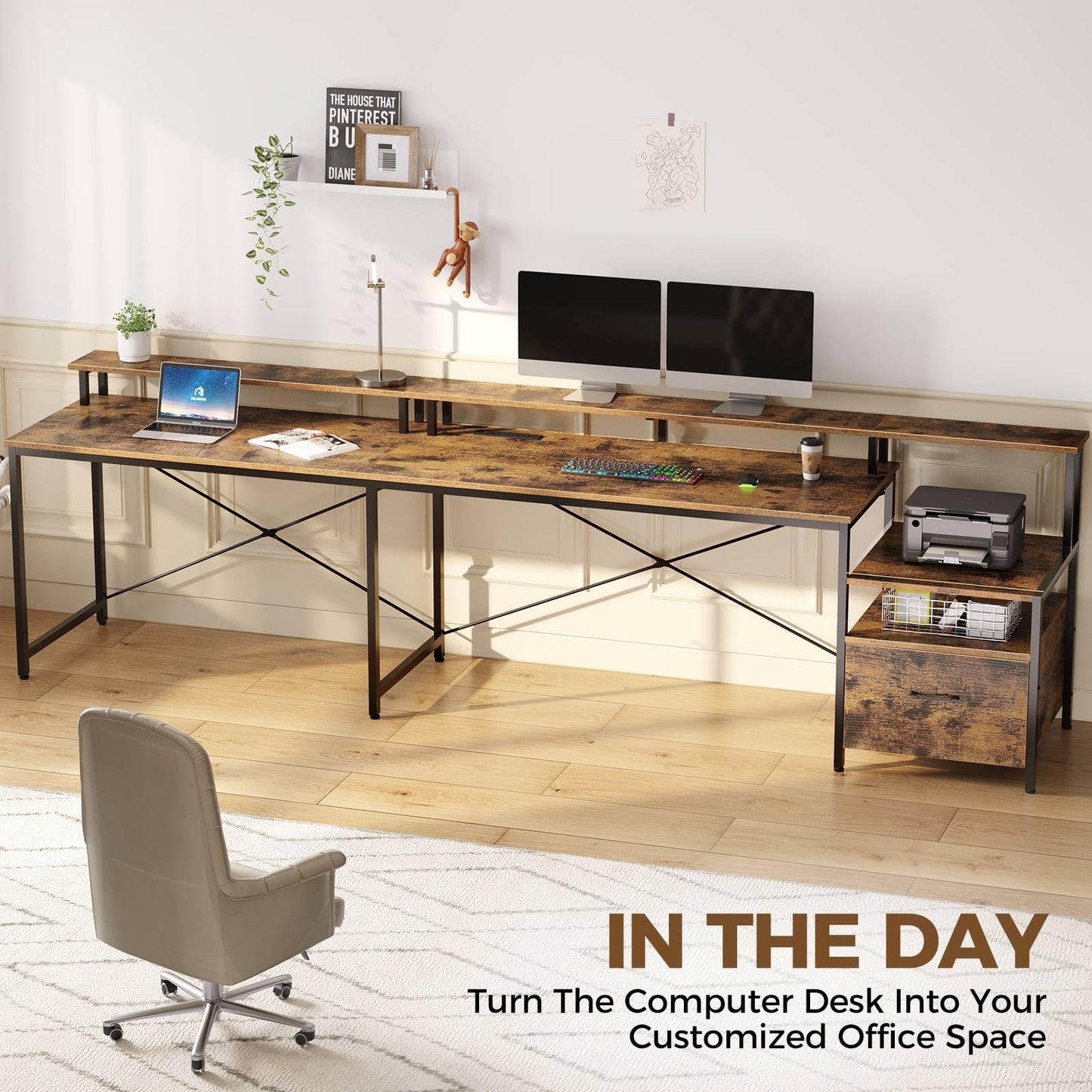 Rustic Brown Computer Desk