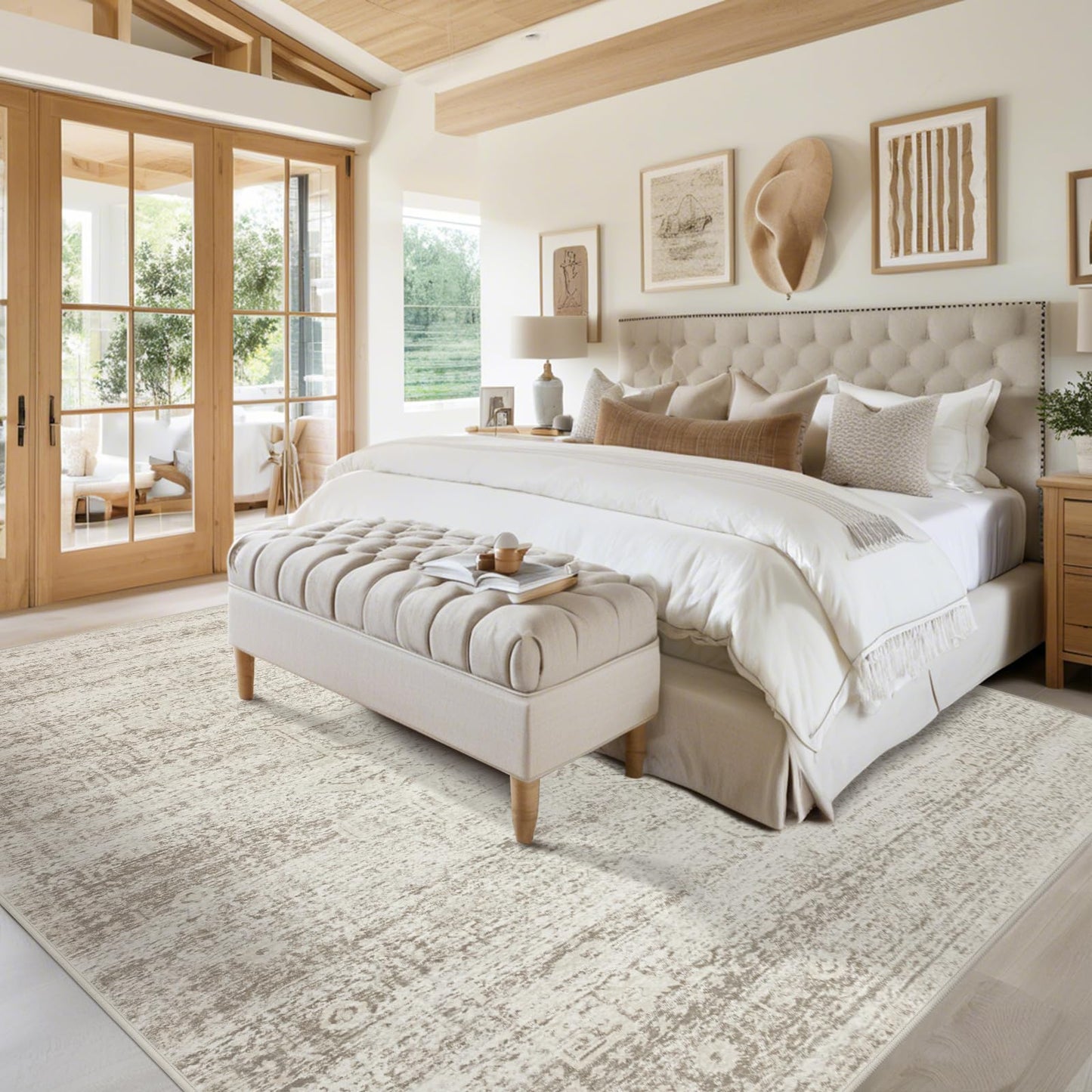 Beige-ivory-cream-brown-camel Area Rugs