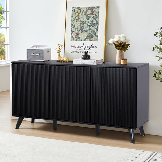 Black Sideboard Buffet Cabinet with Storage