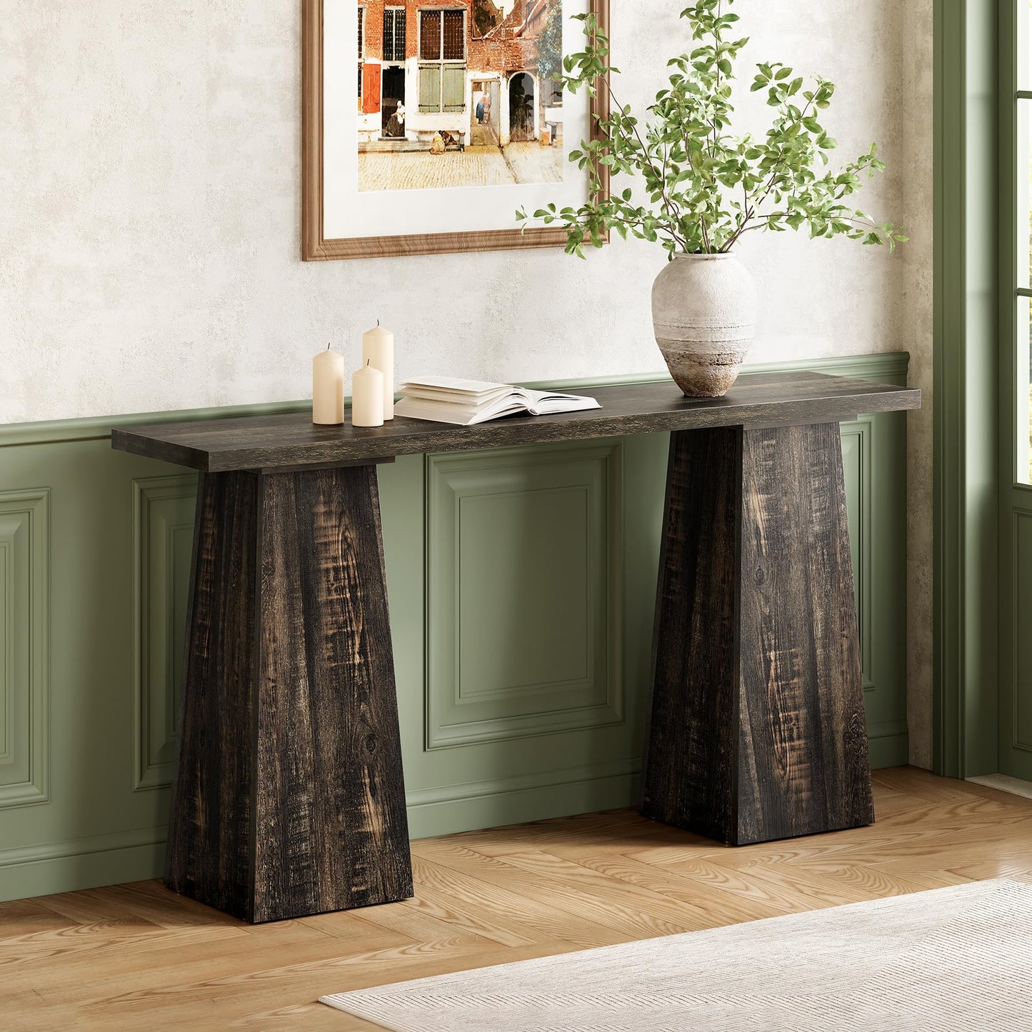 63-Inch Wood Console Table