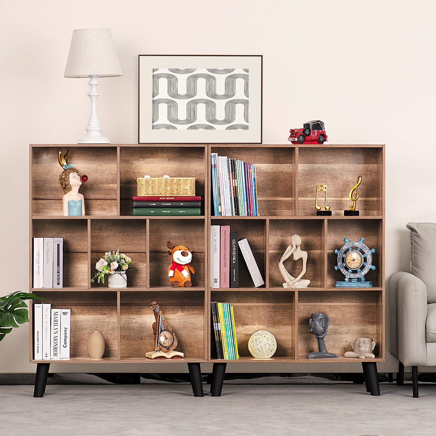 Gray Bookshelf