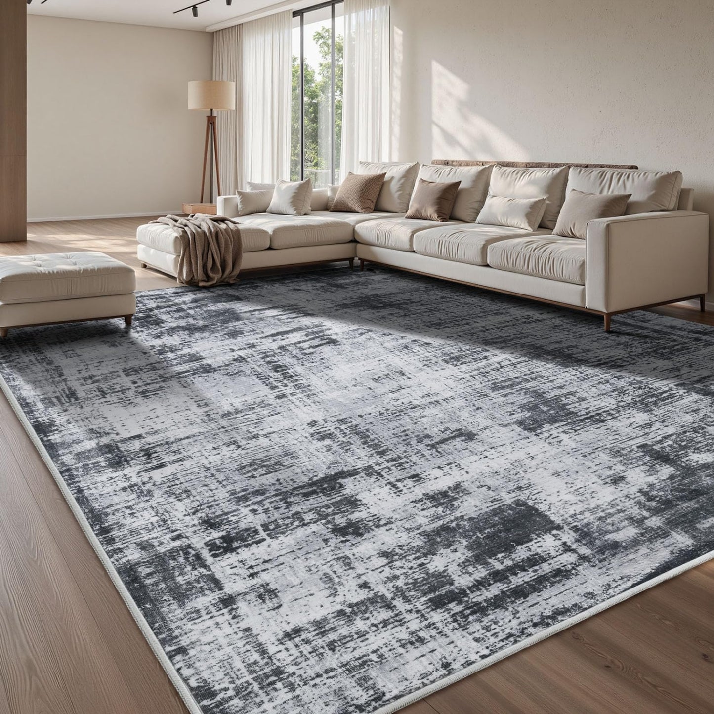 Grey Black Area Rugs