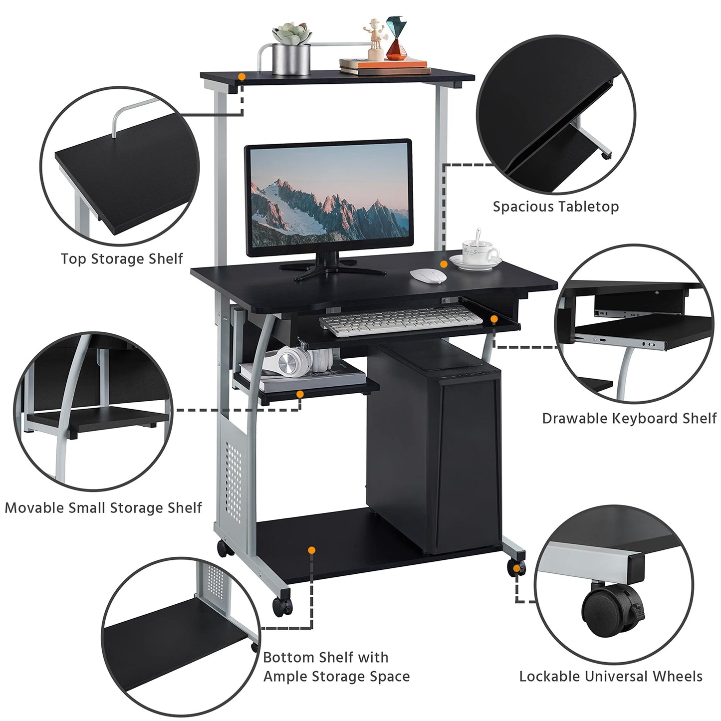 Black Computer Desk