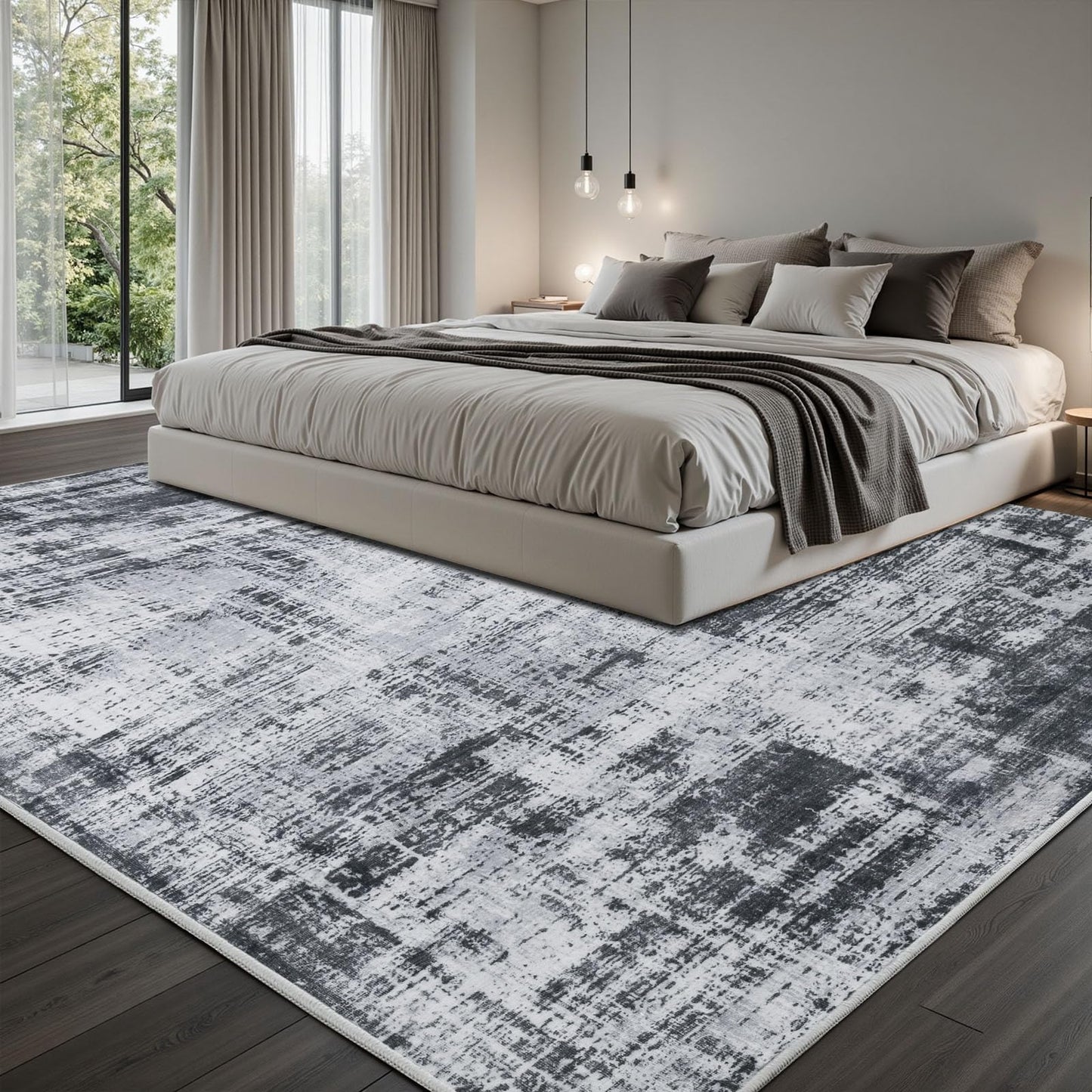 Grey Black Area Rugs