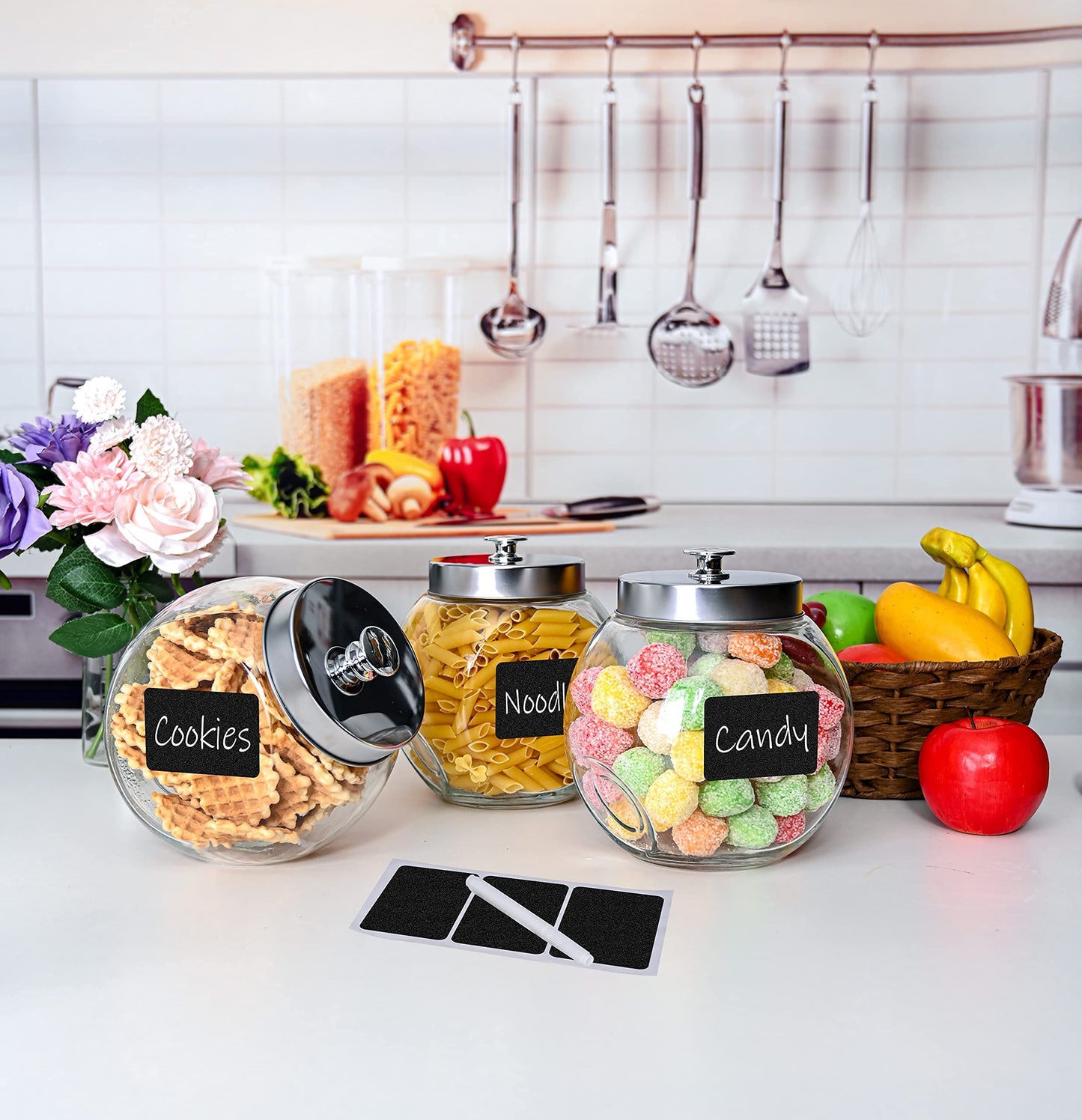 Glass Cookie Jars for Kitchen Counter