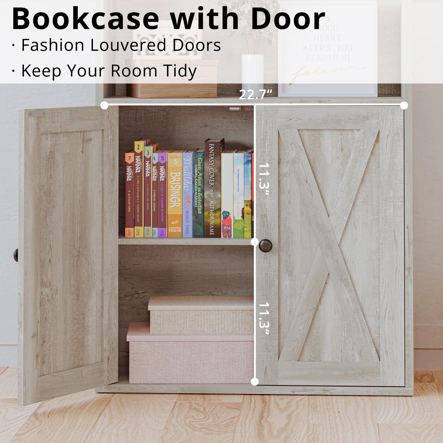 Beige Maple Tall Bookcase
