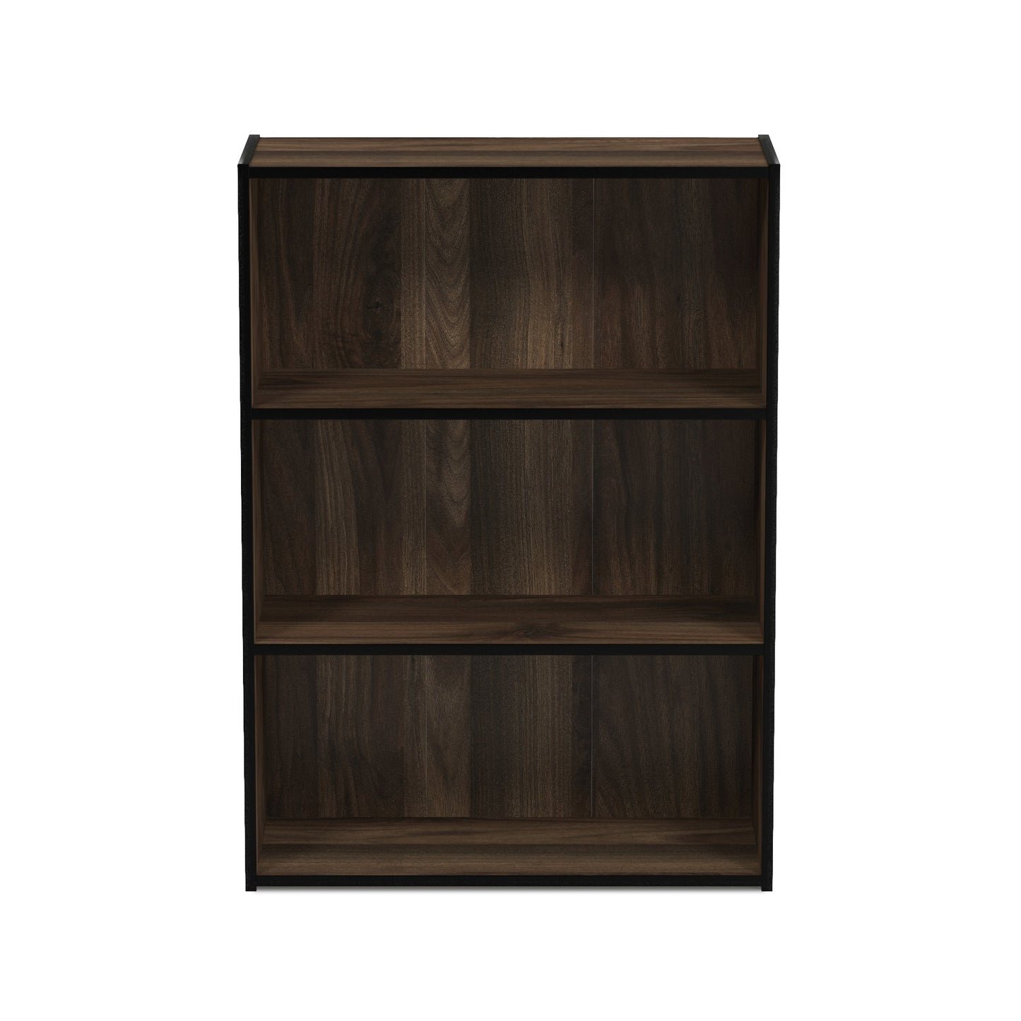 Columbia Walnut 3-Tier Open Shelf Bookcase