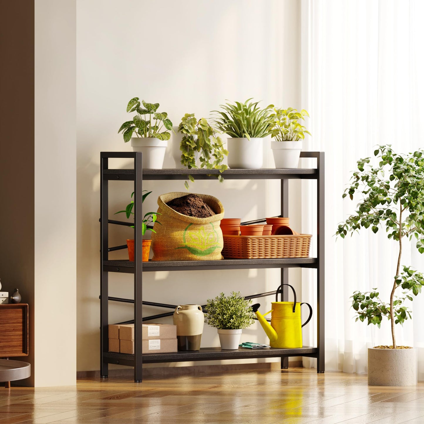 Black 3 Tier Bookshelf
