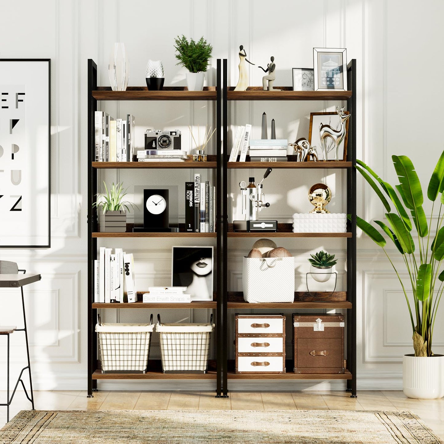 Vintage 5 Tier Bookshelves