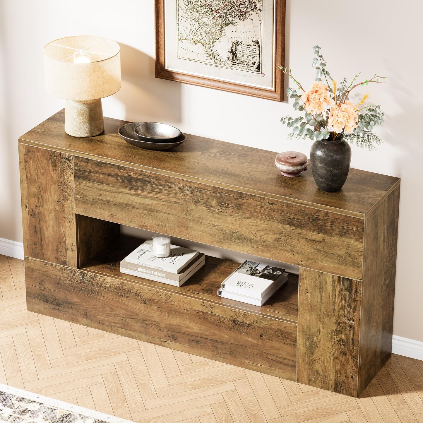 63" Farmhouse Console Table