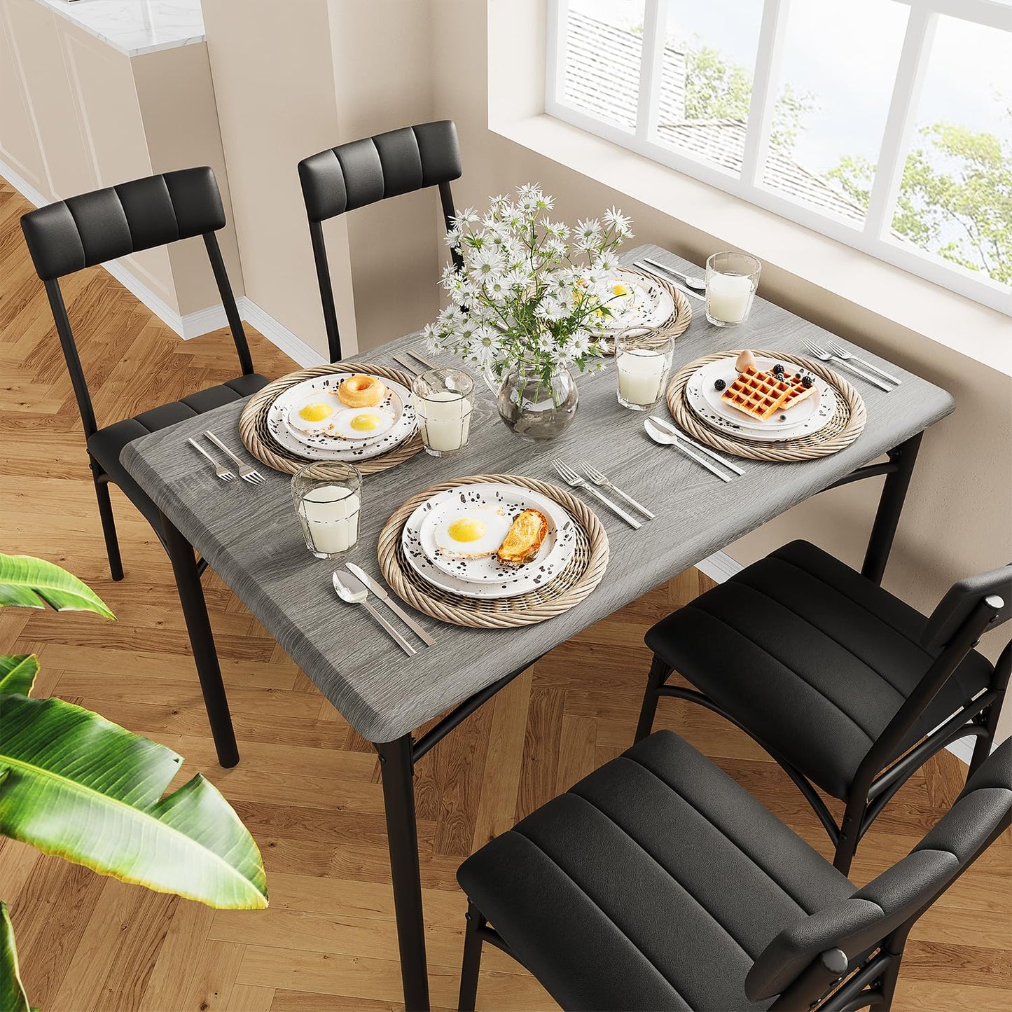 Rustic Gray Dining Table Kitchen