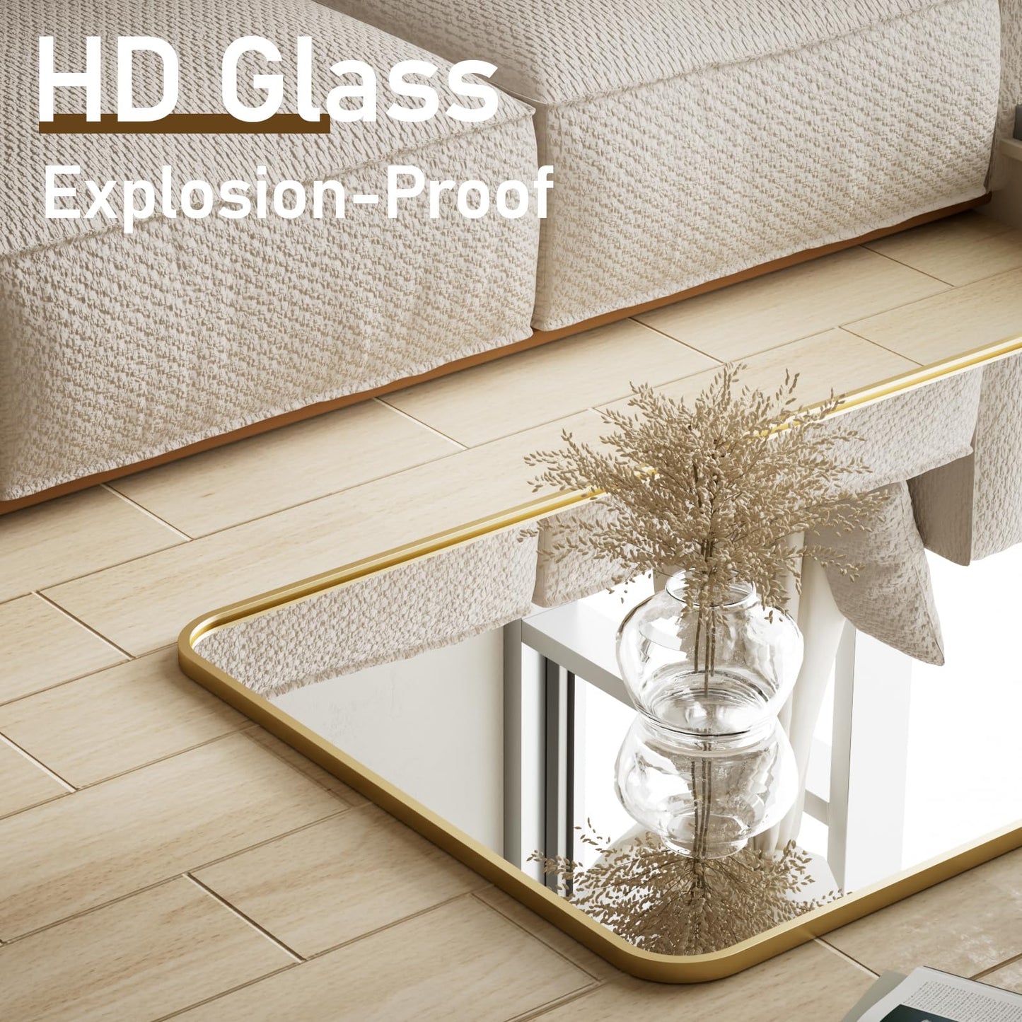 Gold Full Length Mirror for living Room and Bedroom