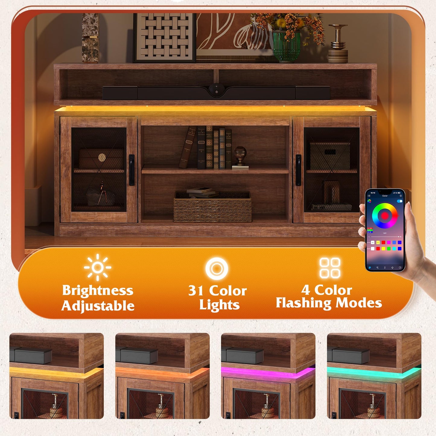 Rustic Brown TV Stand