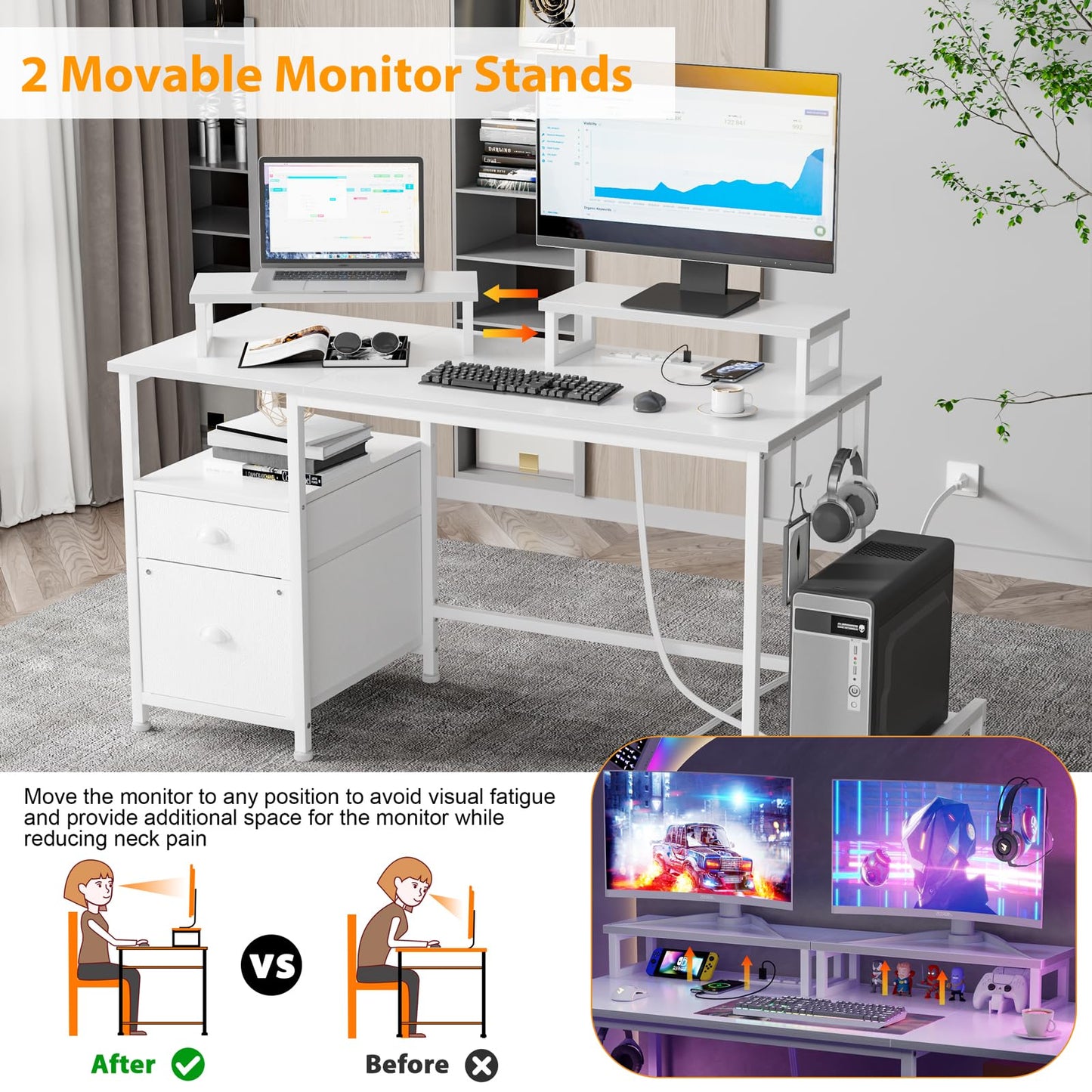 White Computer Desk