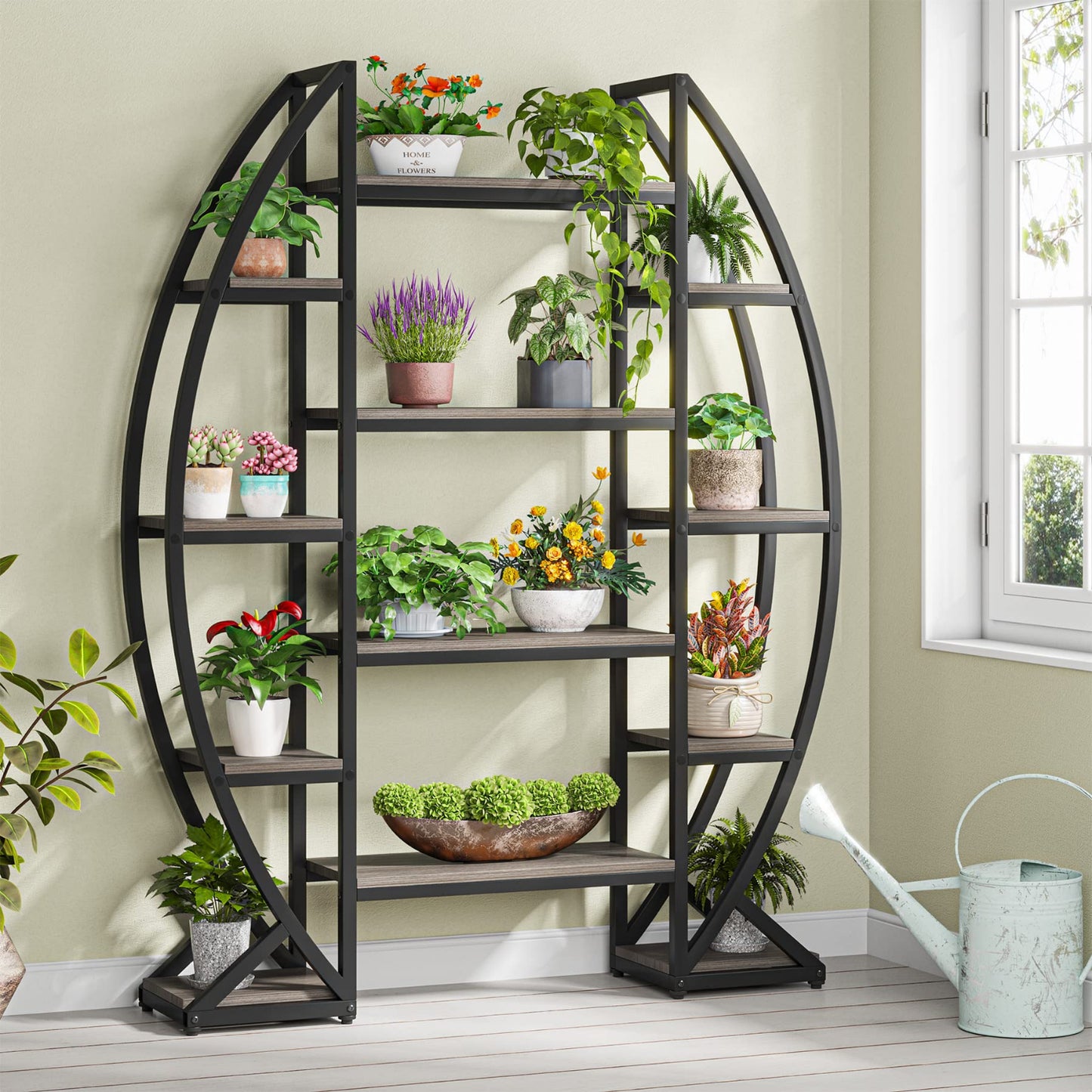 8 Tiered Curved Plant Stand