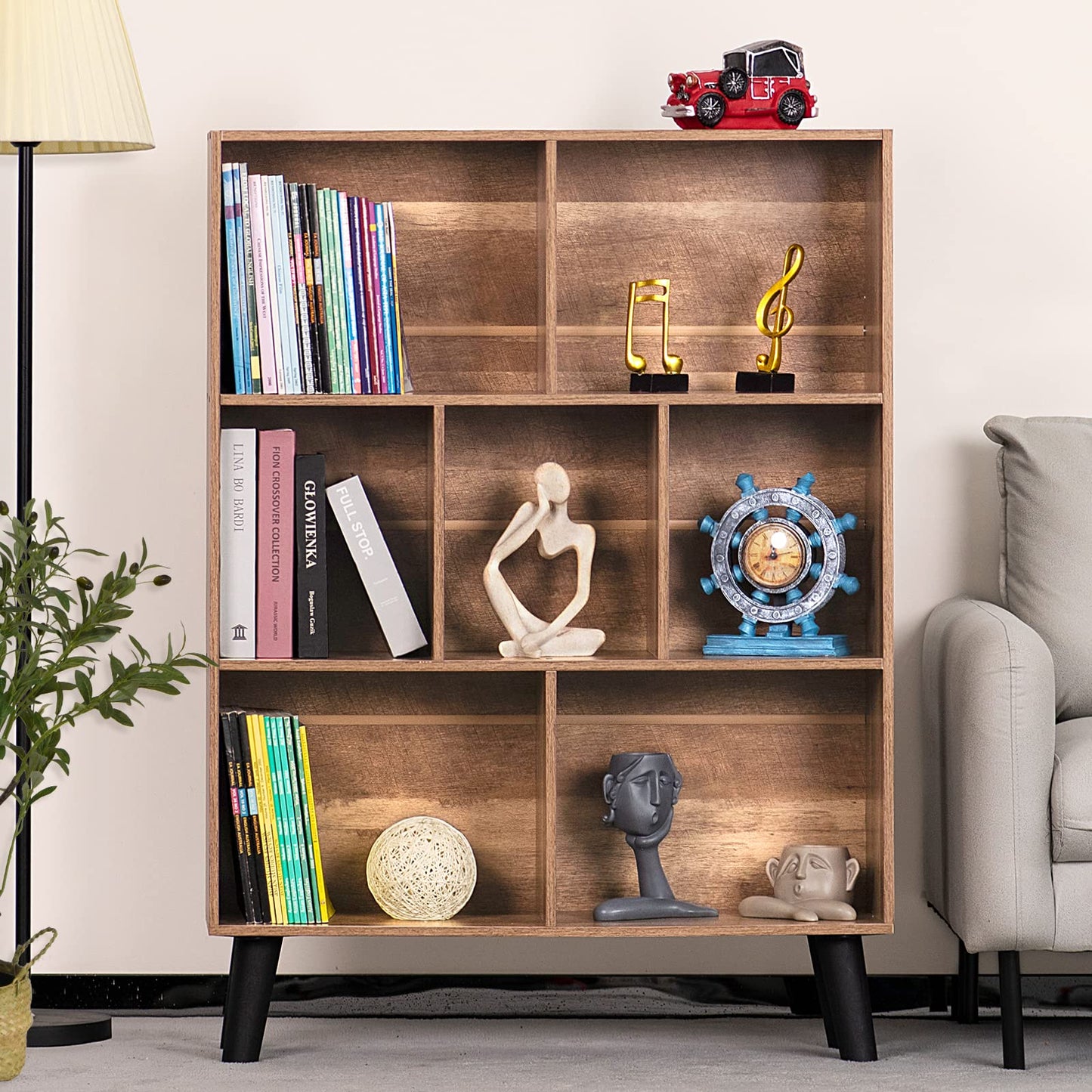 Gray Bookshelf