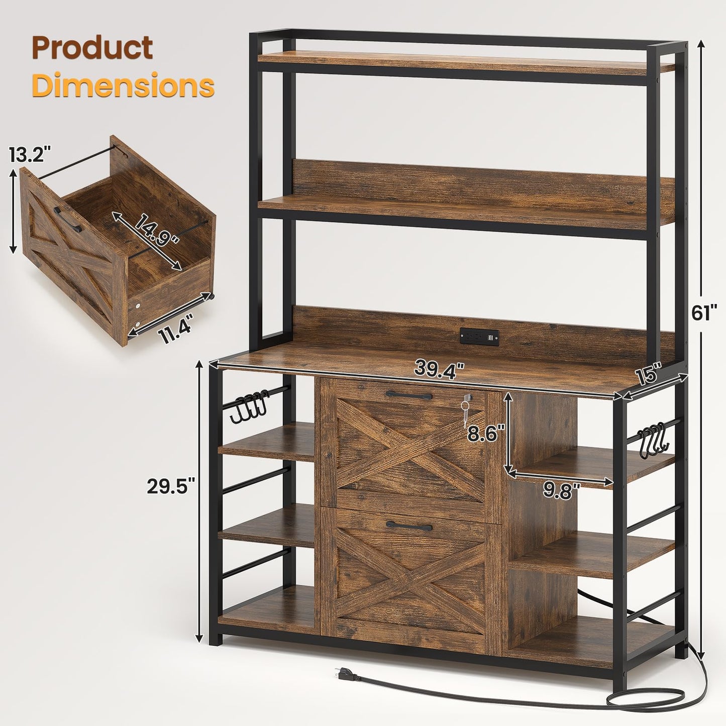 Matrix 2 Drawer Filing Cabinets for Home Office with Lock