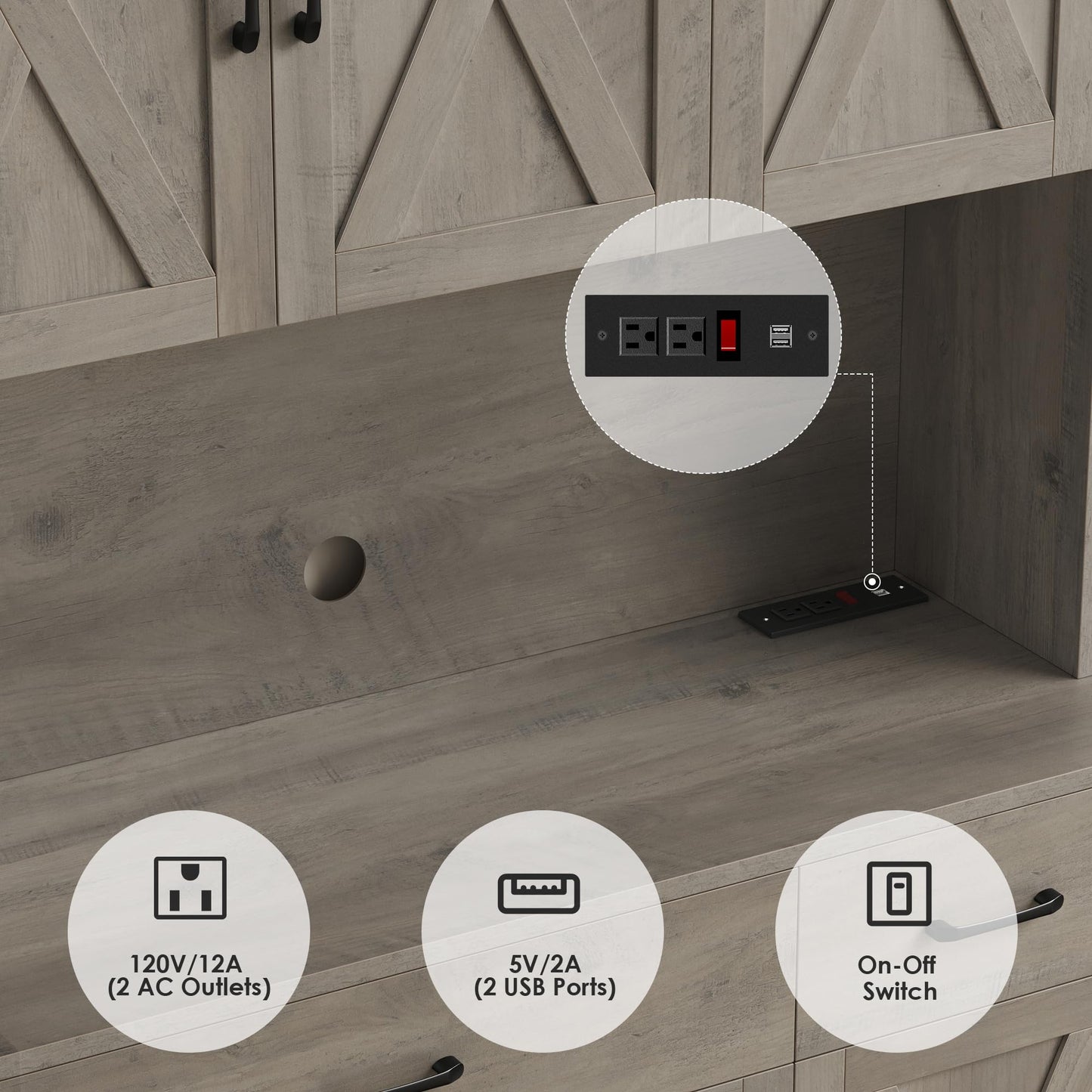 Ash Grey Kitchen Rack