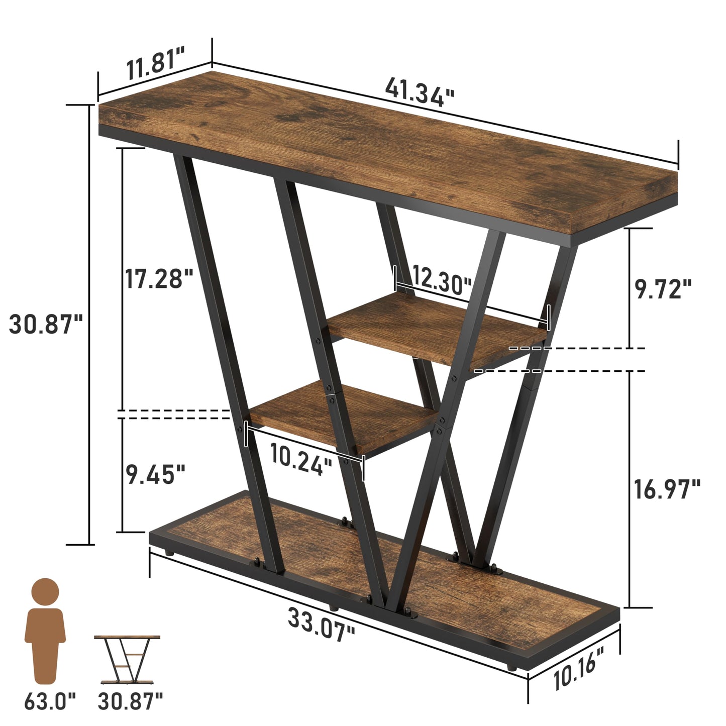 41.3" Console Table for Entryway