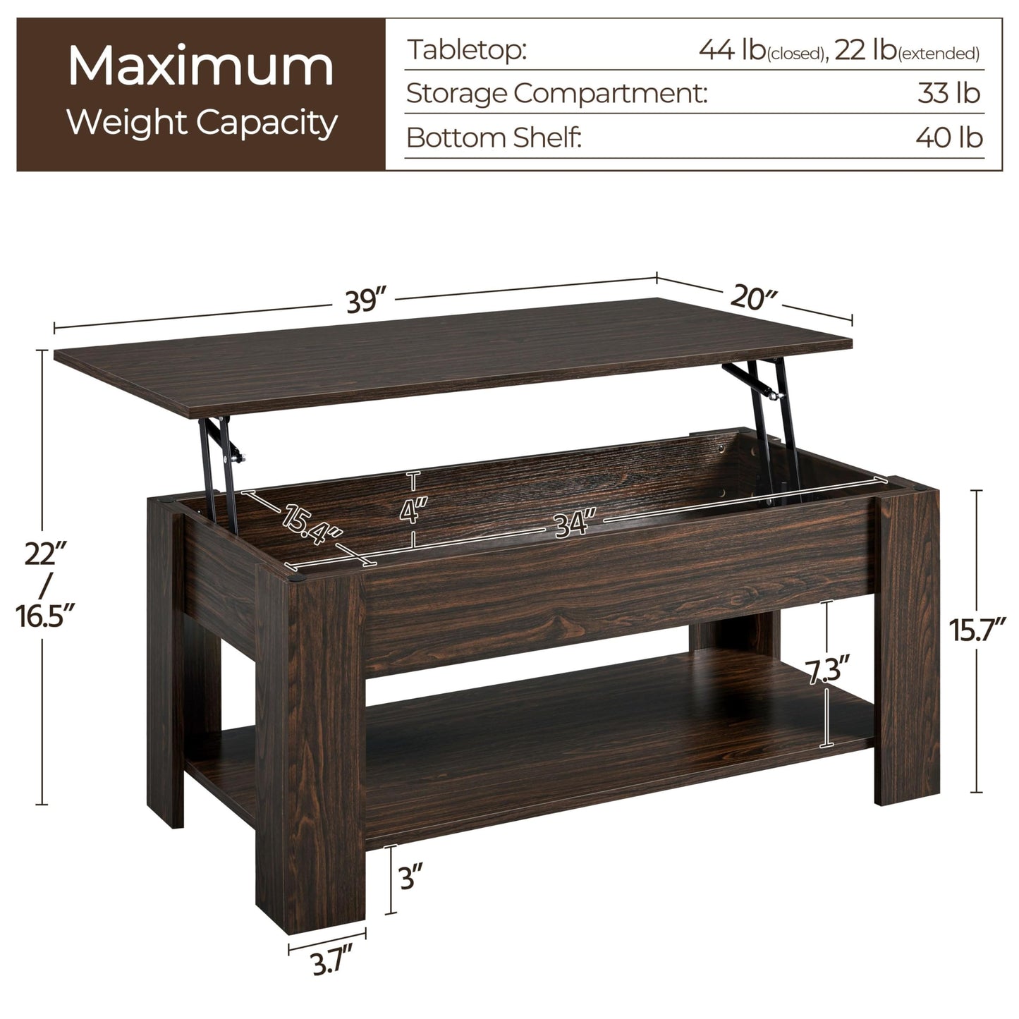 Celia Lift Top Coffee Table
