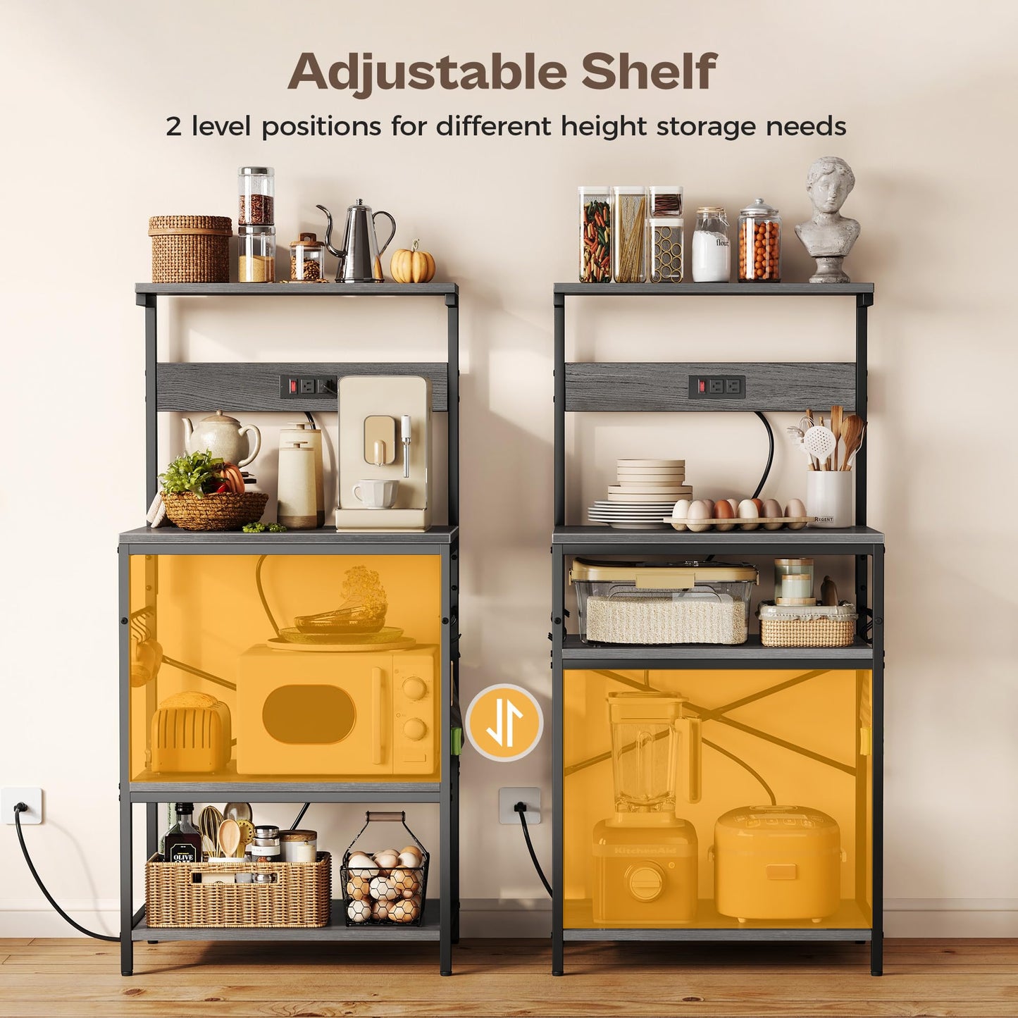 Charcoal Gray Kitchen Rack