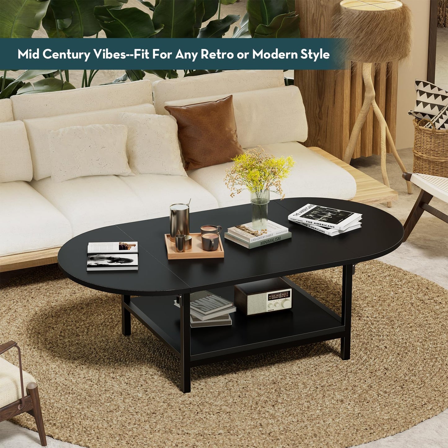 Black Coffee Table Modern Extended Coffee Tables black