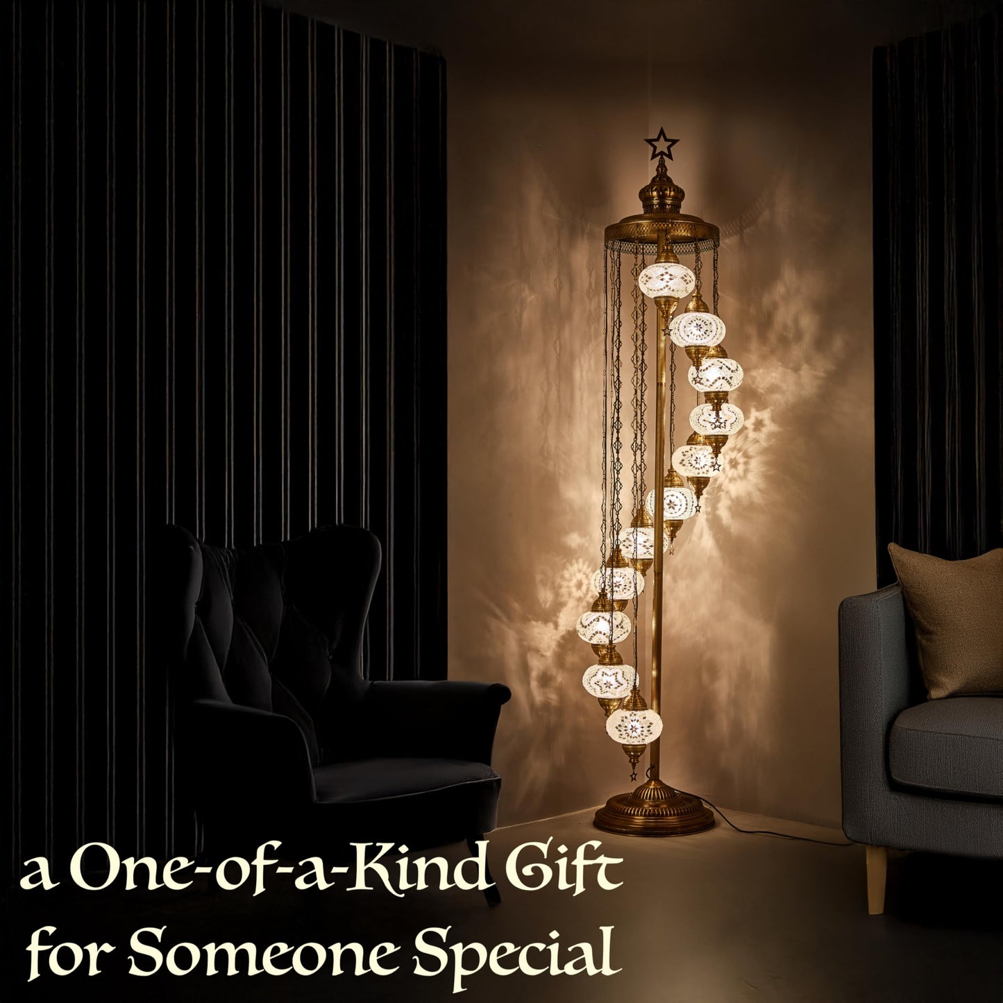 7ft Tall Standing Lamp for Bedroom & Living Room - Handmade Decorative Lighting