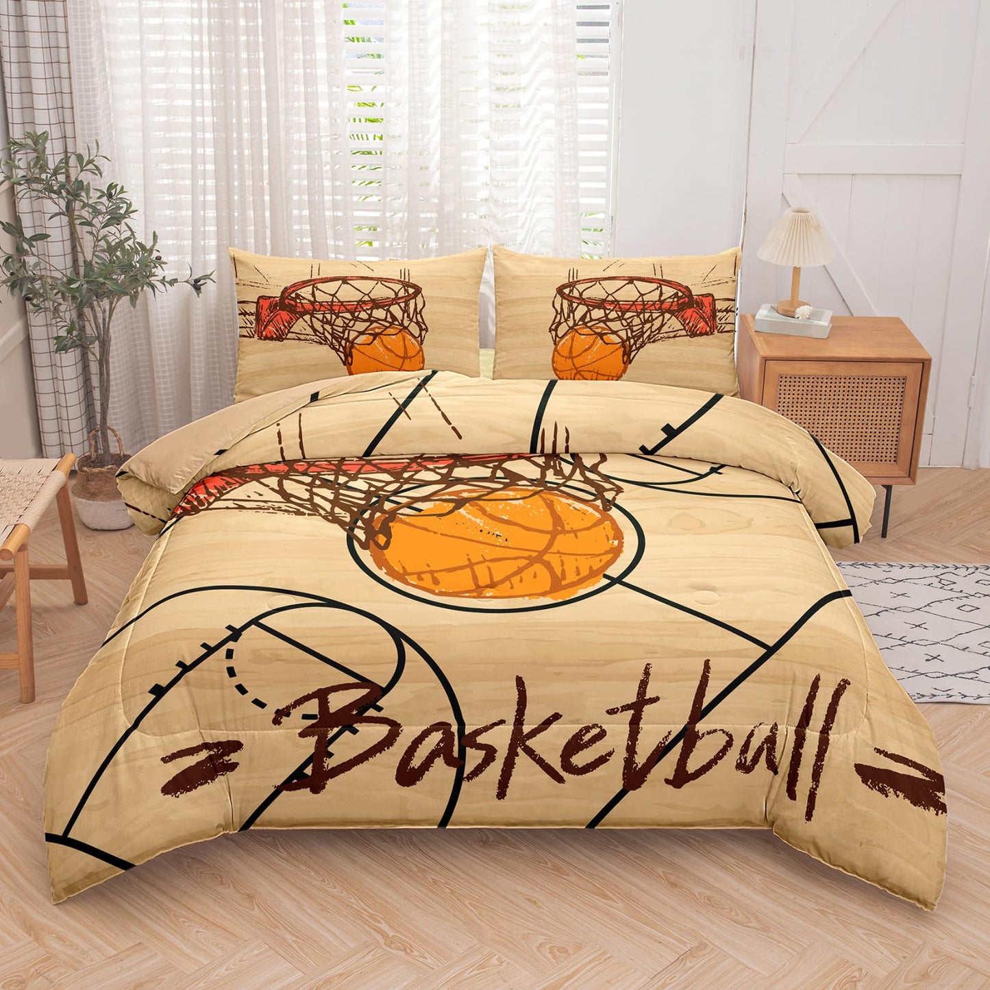 Basketball Bedding Set Twin 3D Printed