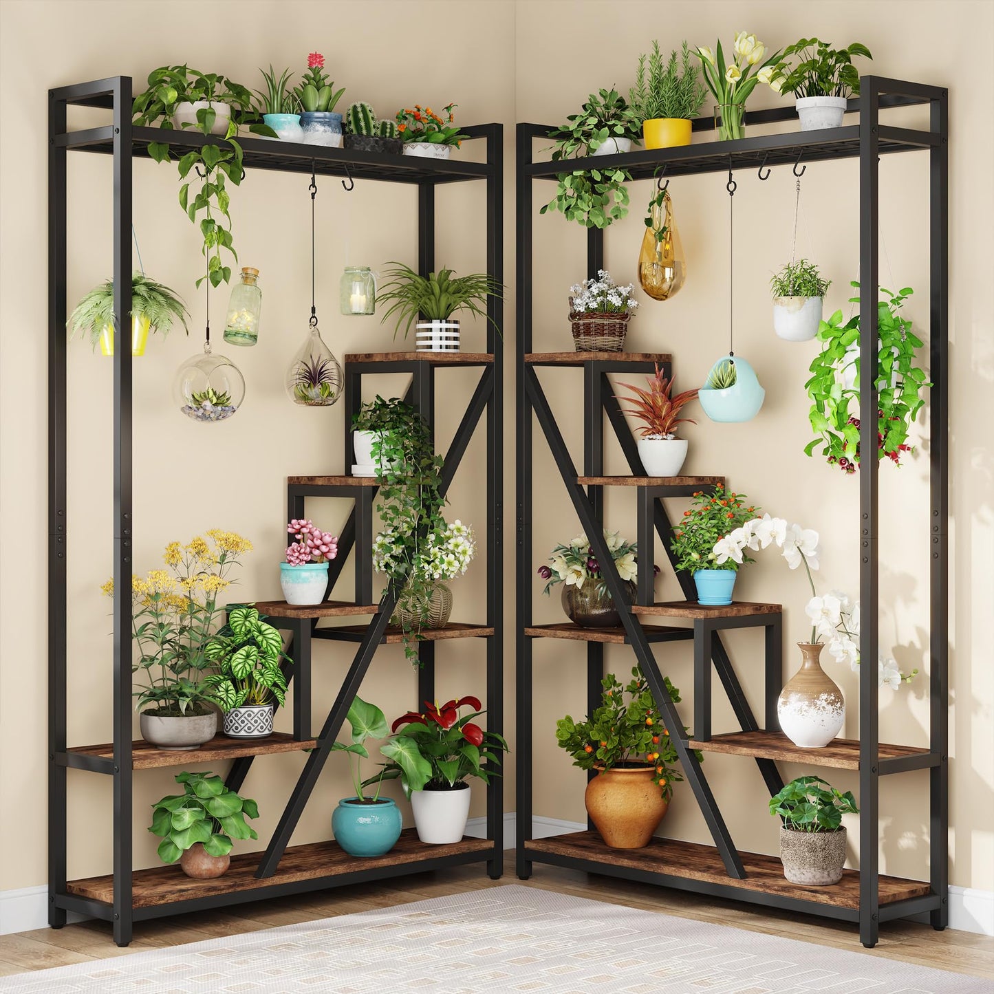 7-Tier Large Plant Rack for Indoor, Garden, Balcony, Living Room
