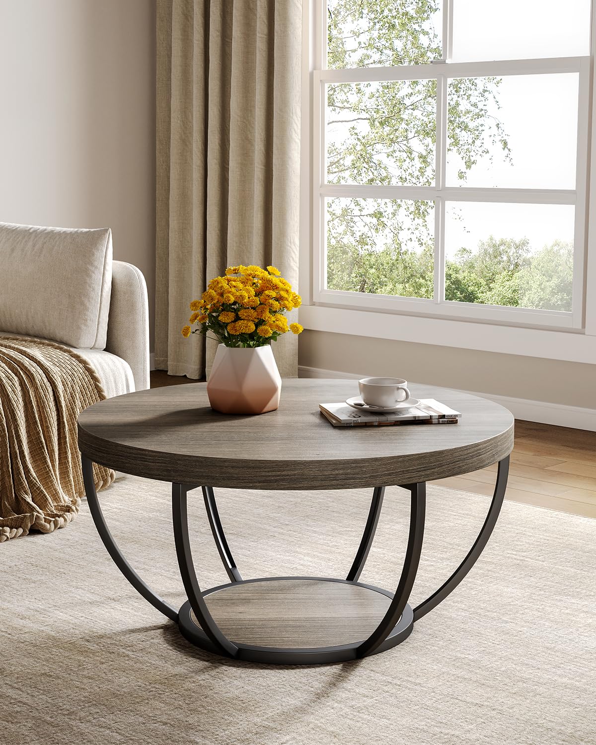 Grey and Black Coffee Table
