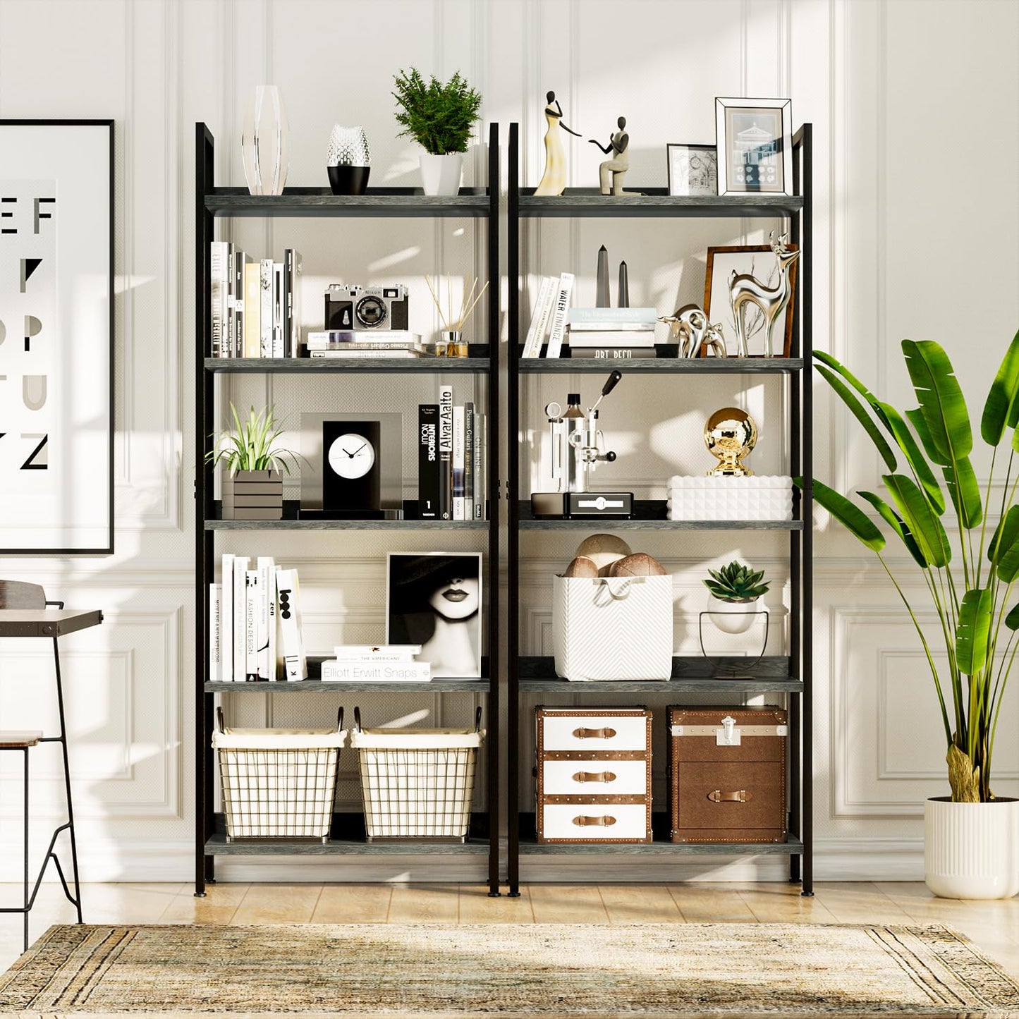 Dark Grey Bookshelf