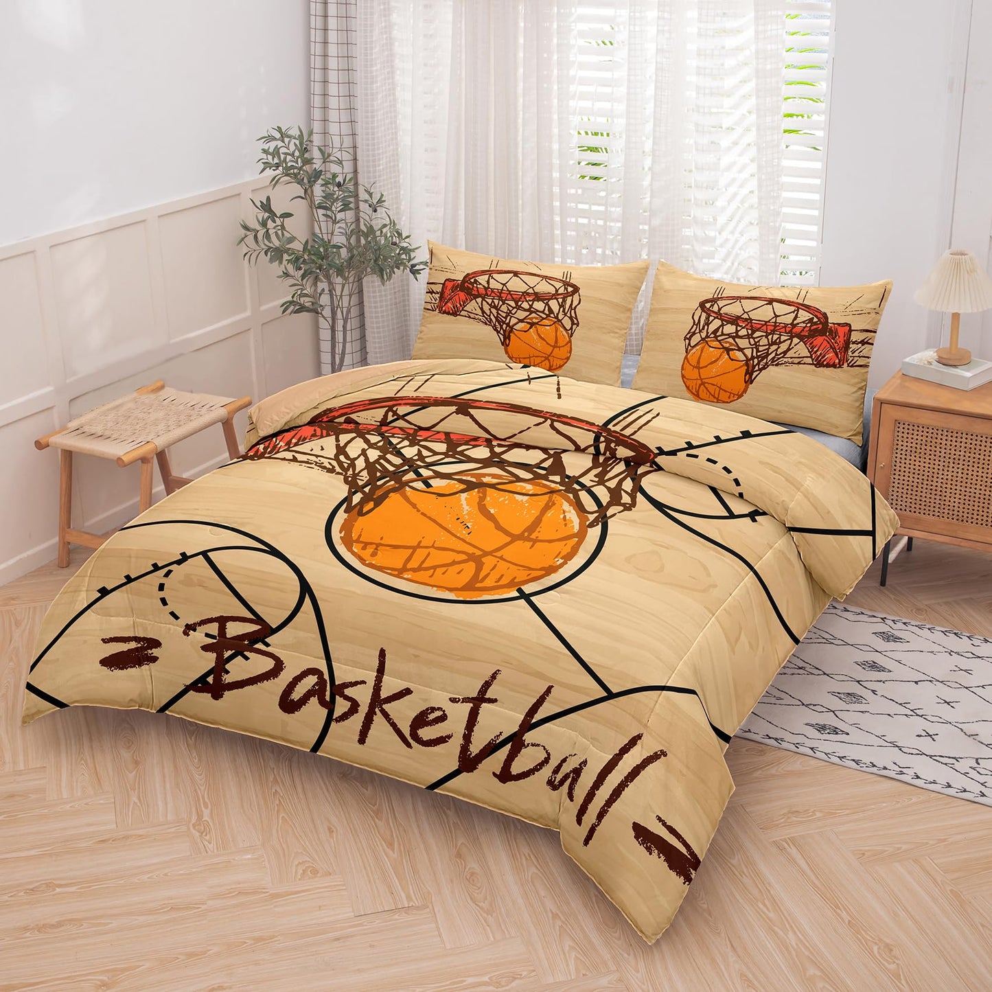 Basketball Bedding Set Twin 3D Printed