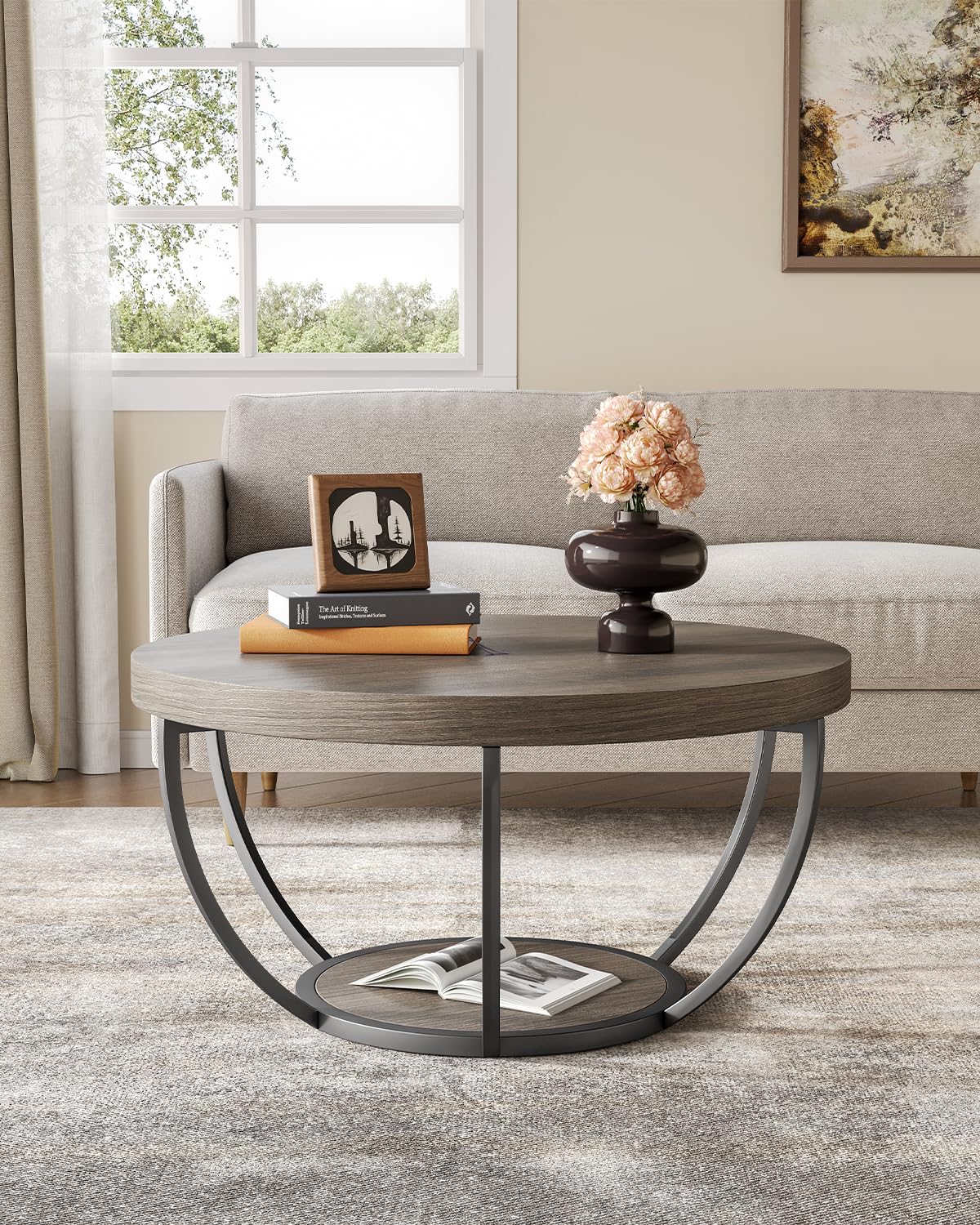 Grey and Black Coffee Table
