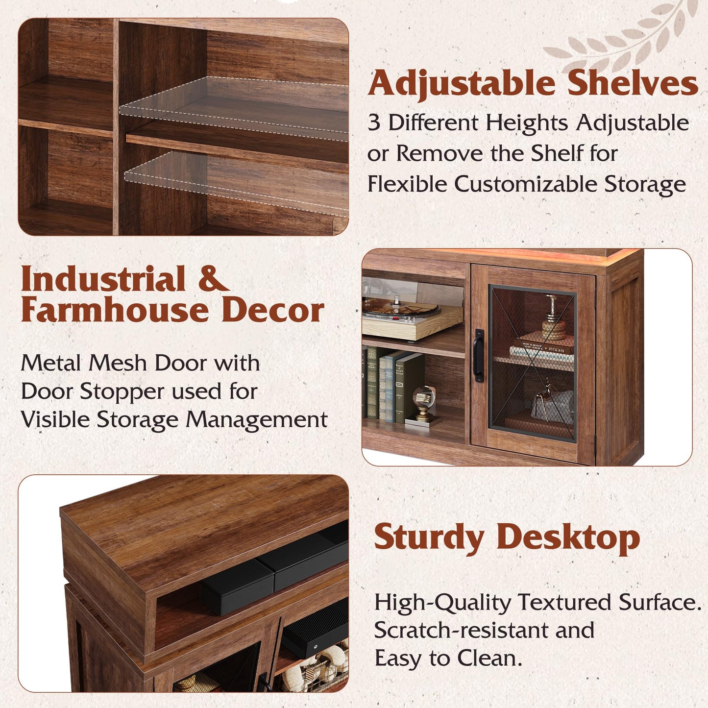 Rustic Brown TV Stand