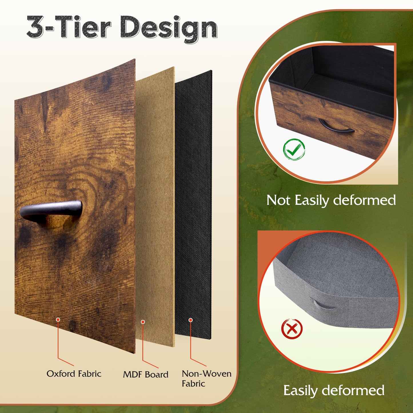 5-Drawer Tall Dresser for Bedroom - Storage Organizer