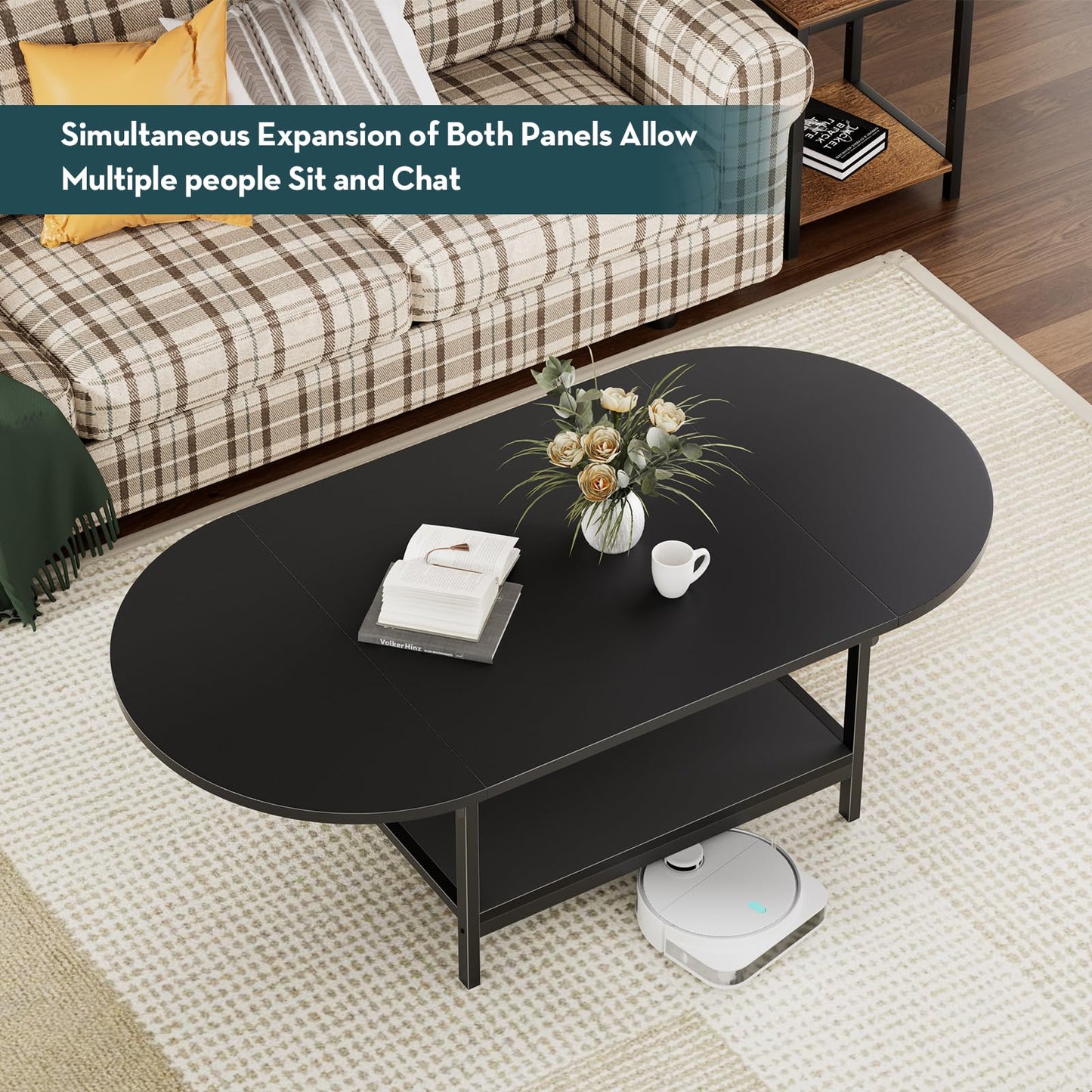 Black Coffee Table Modern Extended Coffee Tables black