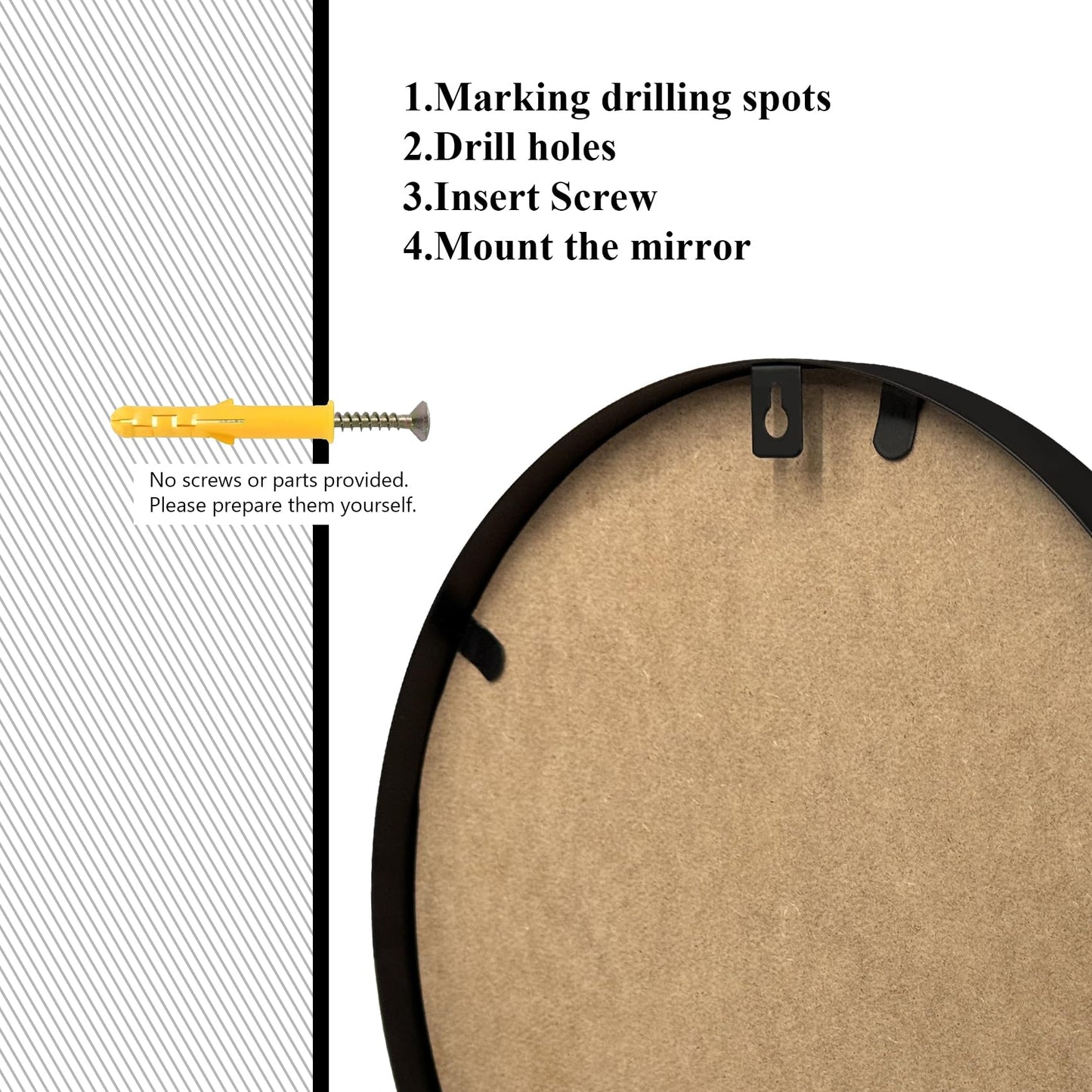 Wall Mounted Circle Mirror