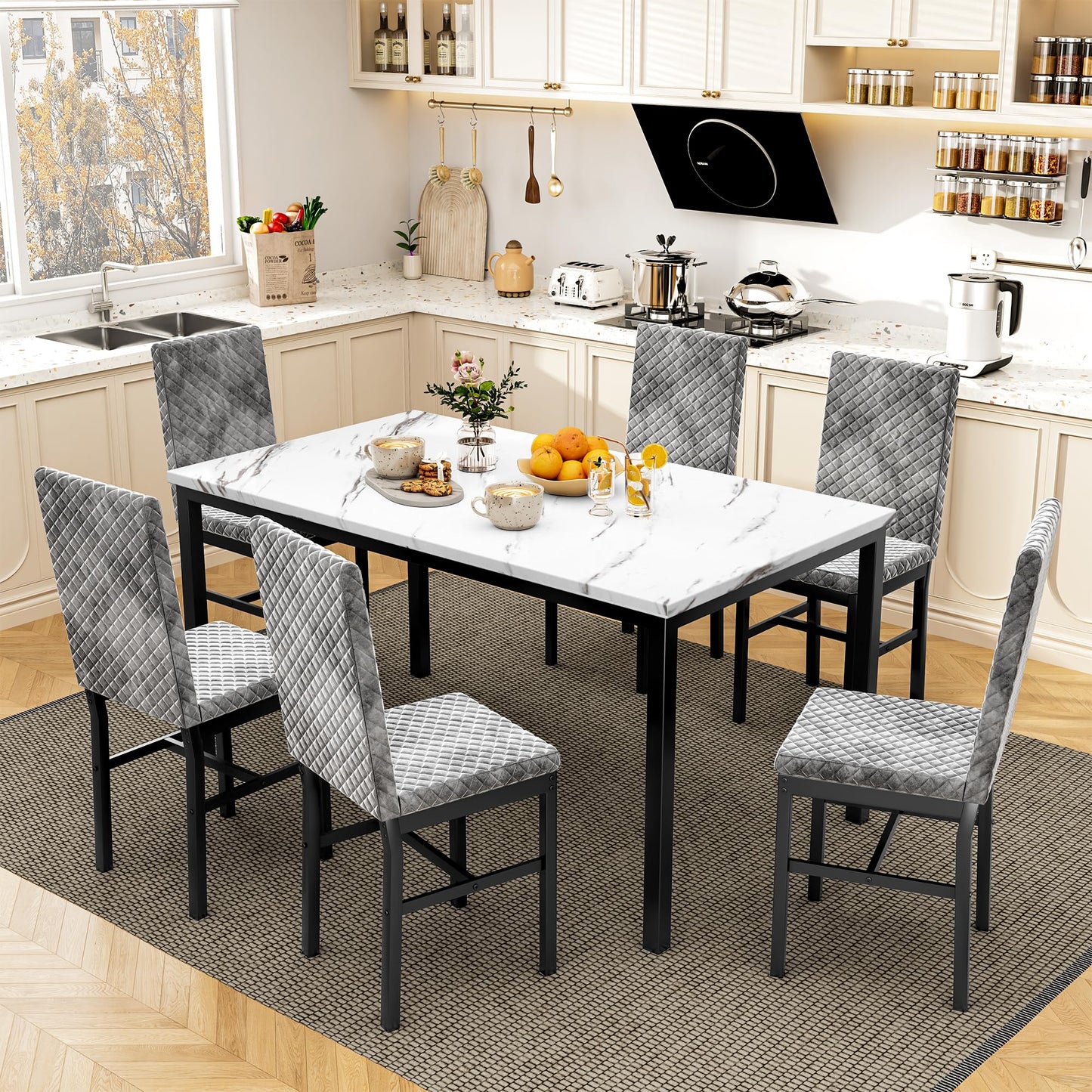 Grey Dining Table Set