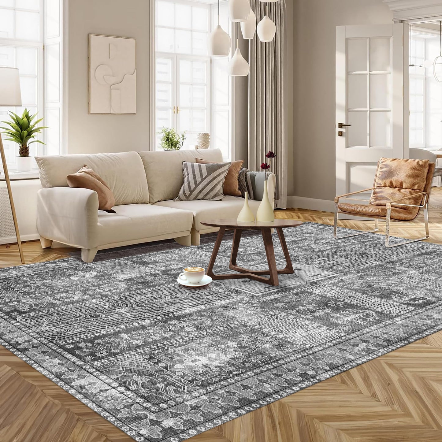 Vintage-grey Area Rugs