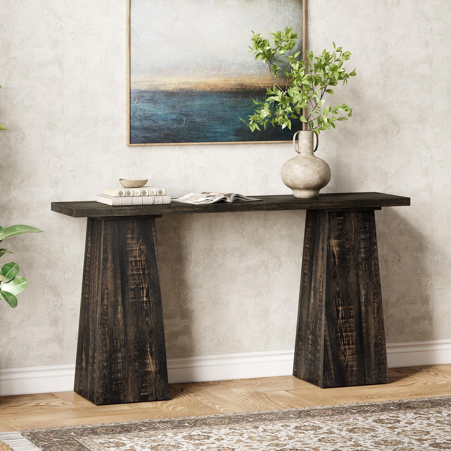 63-Inch Wood Console Table