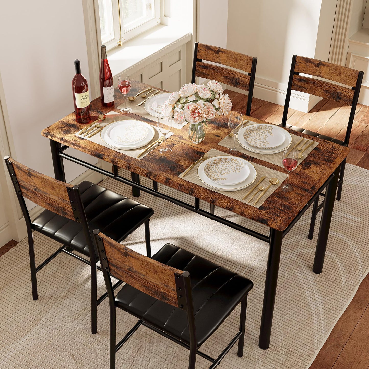 Rustic Brown Dining Table